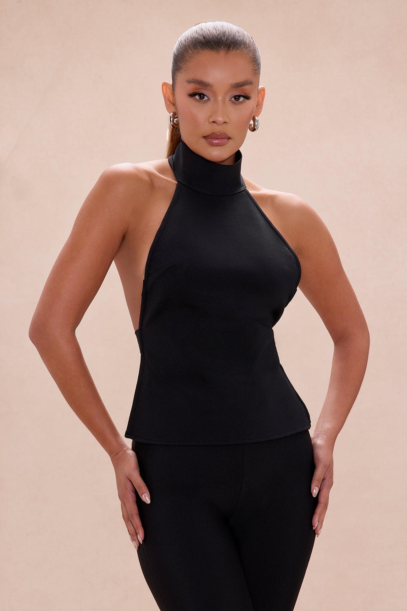 Jayden Backless Bandage Pant Set - Black Female Product Image