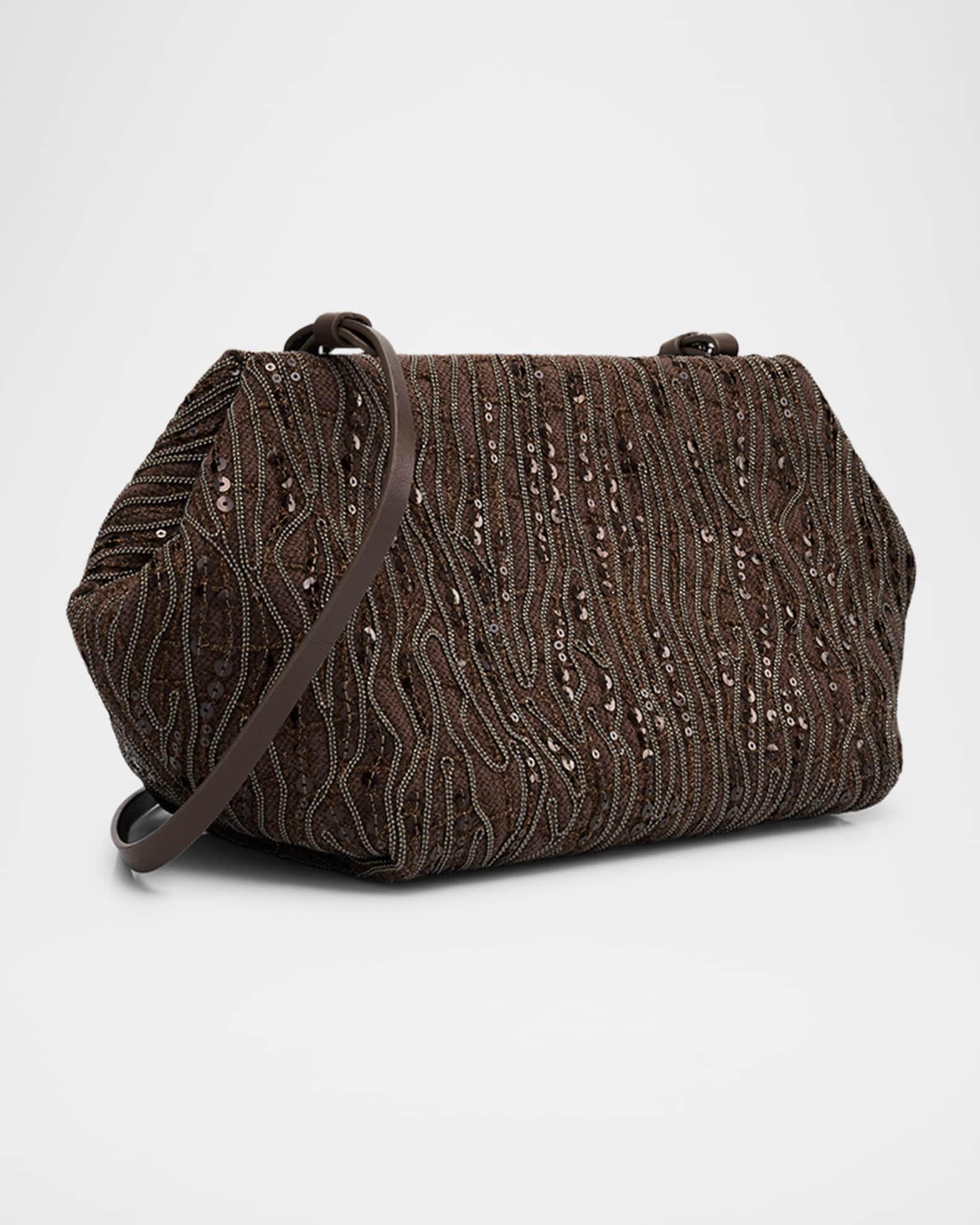 Pleated Mesh Monili Clutch Bag Product Image