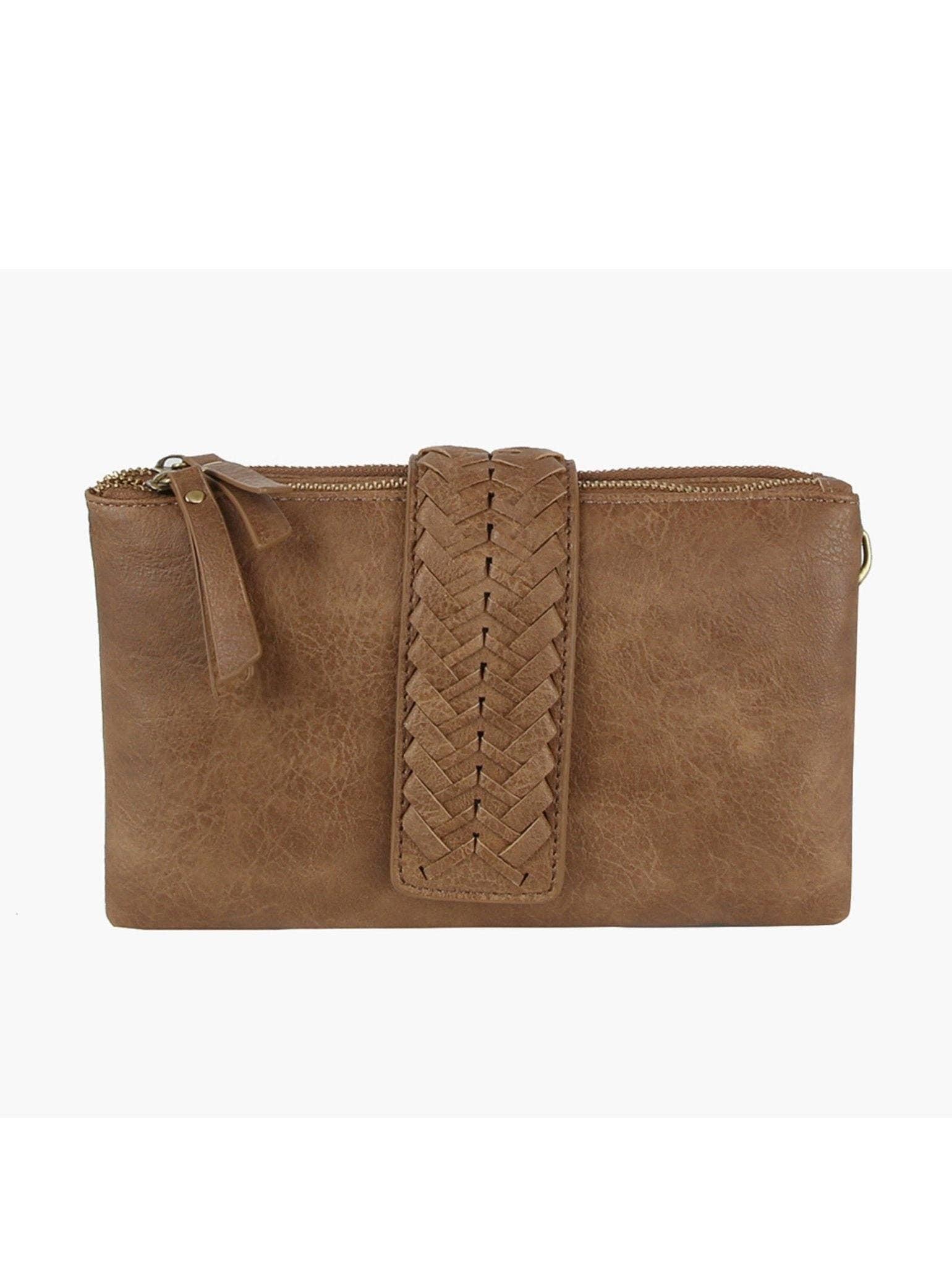 Women's Two-Compartment Crossbody Bag with Braid Detail Female Product Image