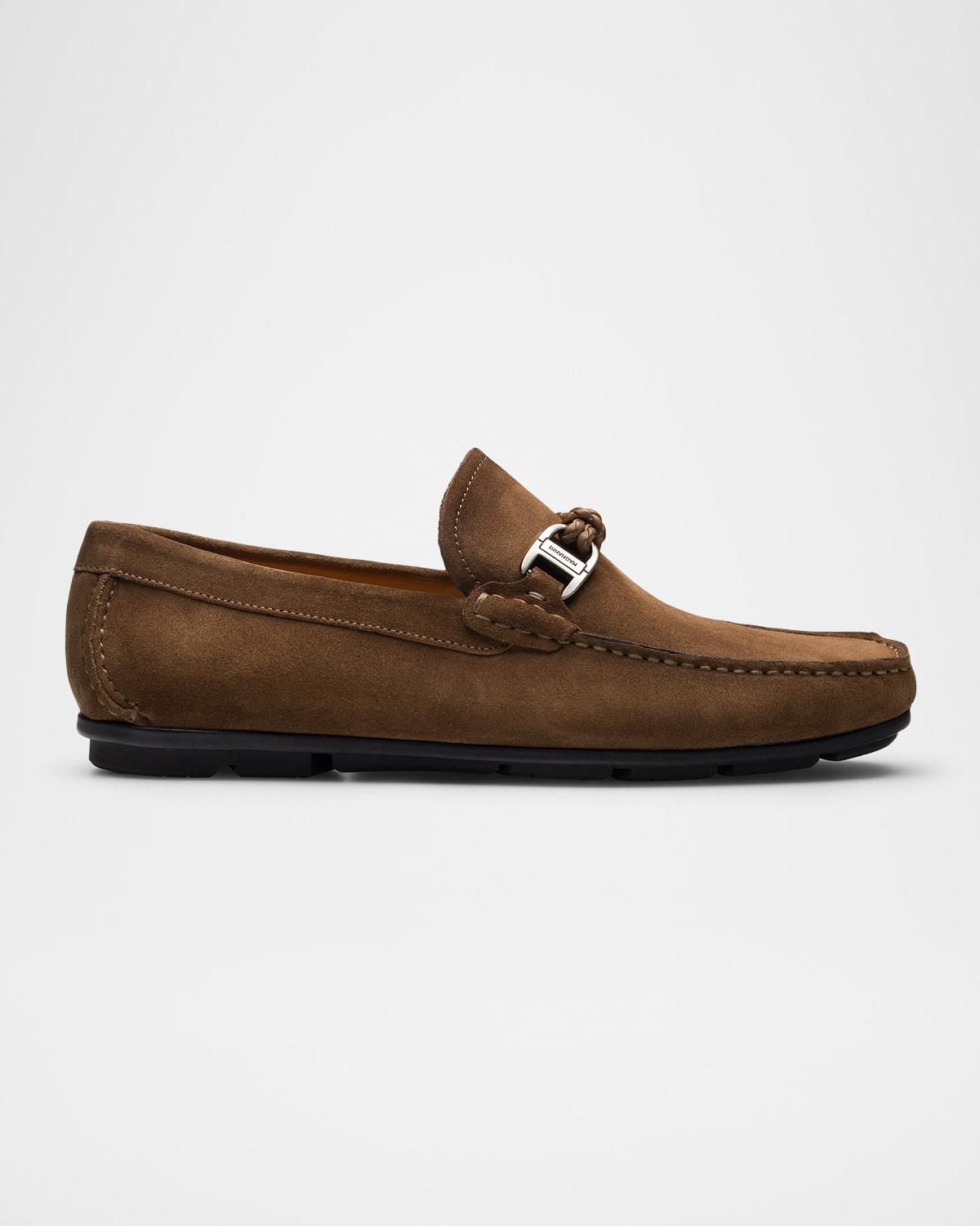 Men's Croc-Effect Medusa Coin Bit Loafers Product Image