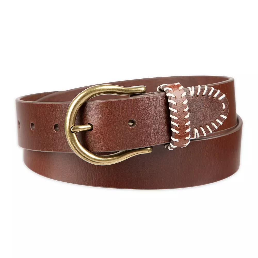 Women's Levi's® Western Genuine Leather Belt, Size: Medium, Lt Brown Product Image