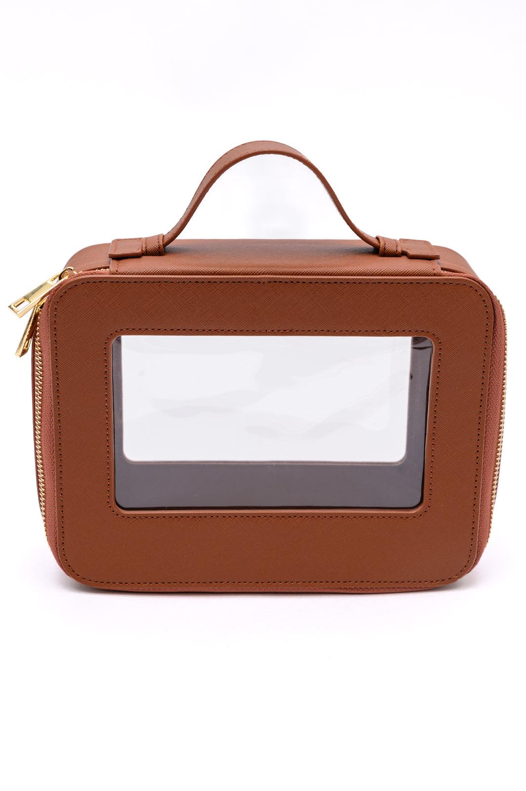 PU Leather Travel Cosmetic Case in Wine Product Image