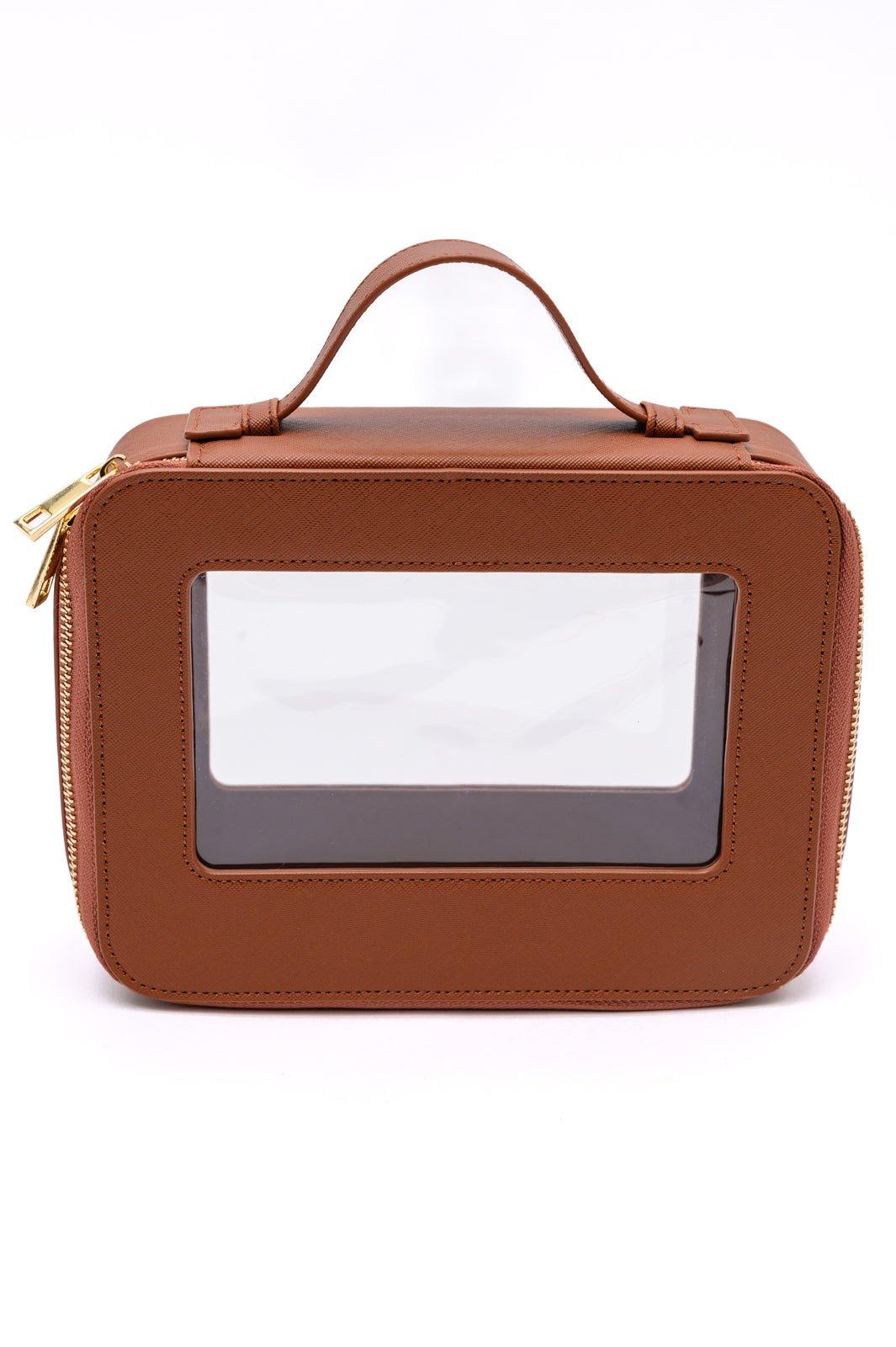 PU Leather Travel Cosmetic Case in Wine Product Image