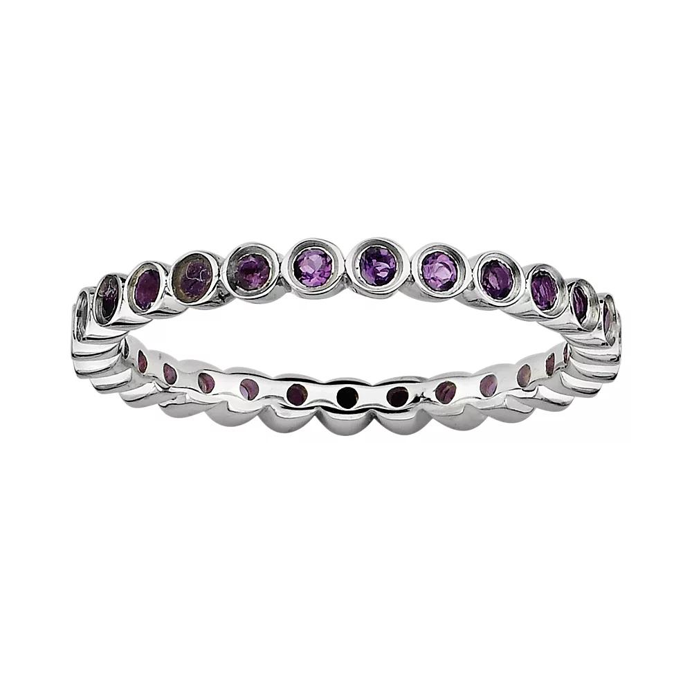 Stacks & Stones Sterling Silver Amethyst Stack Ring, Women's,  Product Image
