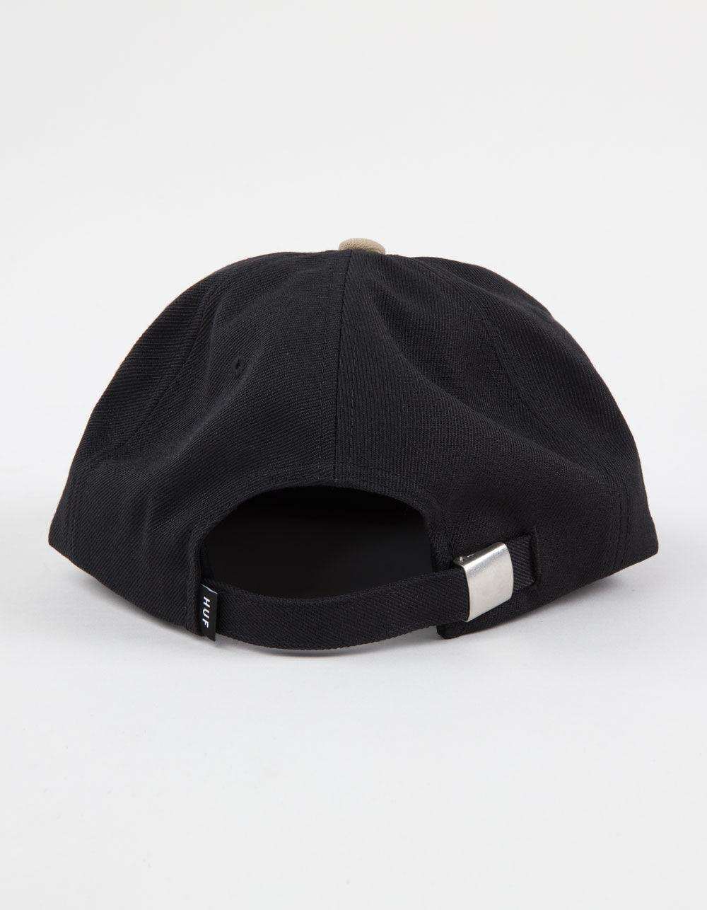 HUF Classic H 6 Panel Strapback Hat - BLACK Product Image