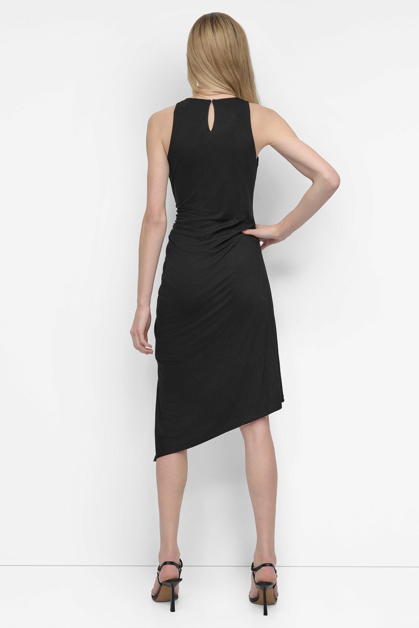 ASYMMETRIC FIT & FLARE MIDI DRESS Product Image