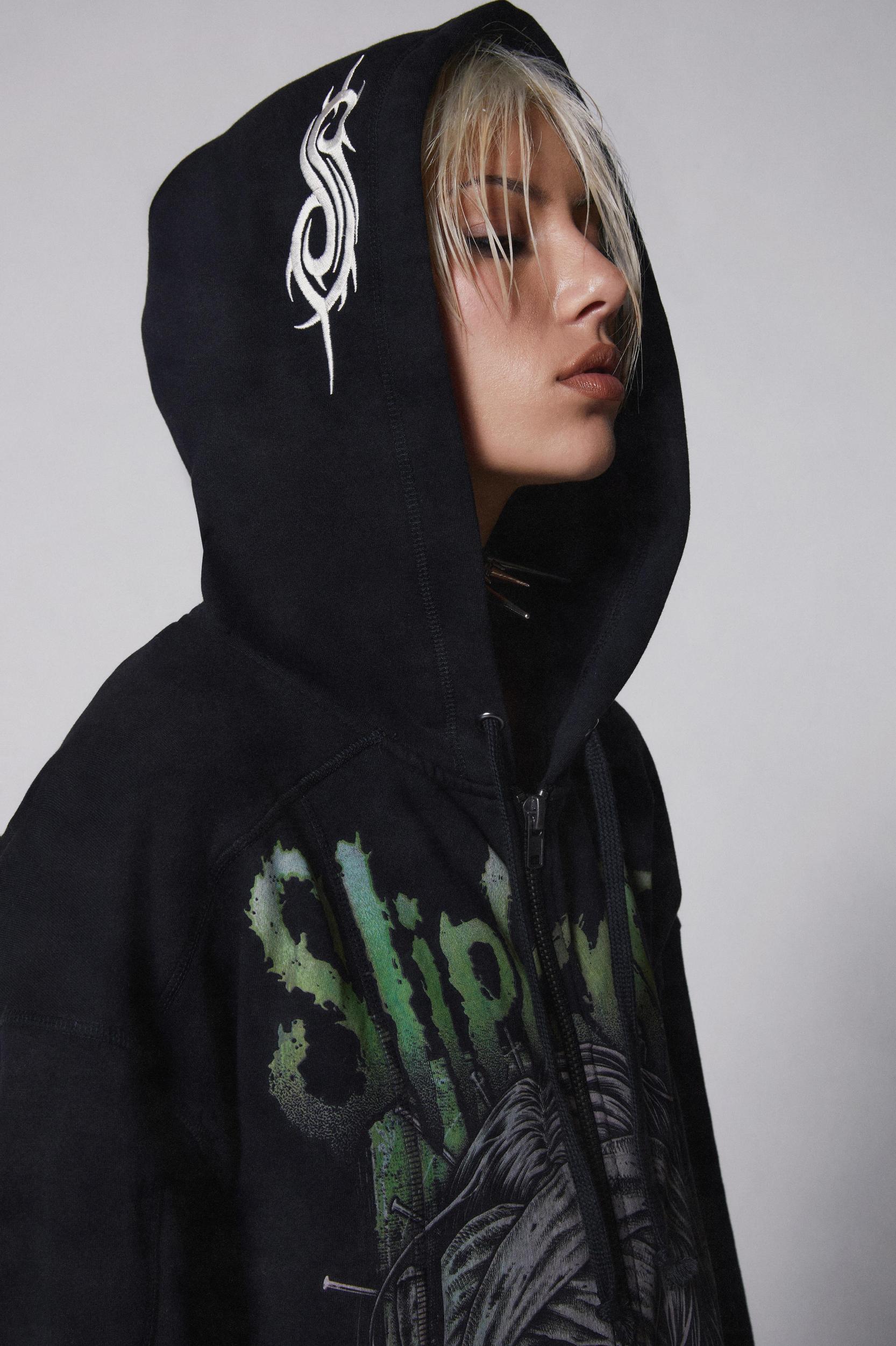 Dolls Kill x Slipknot Mummy Graphic Hoodie - Black Product Image