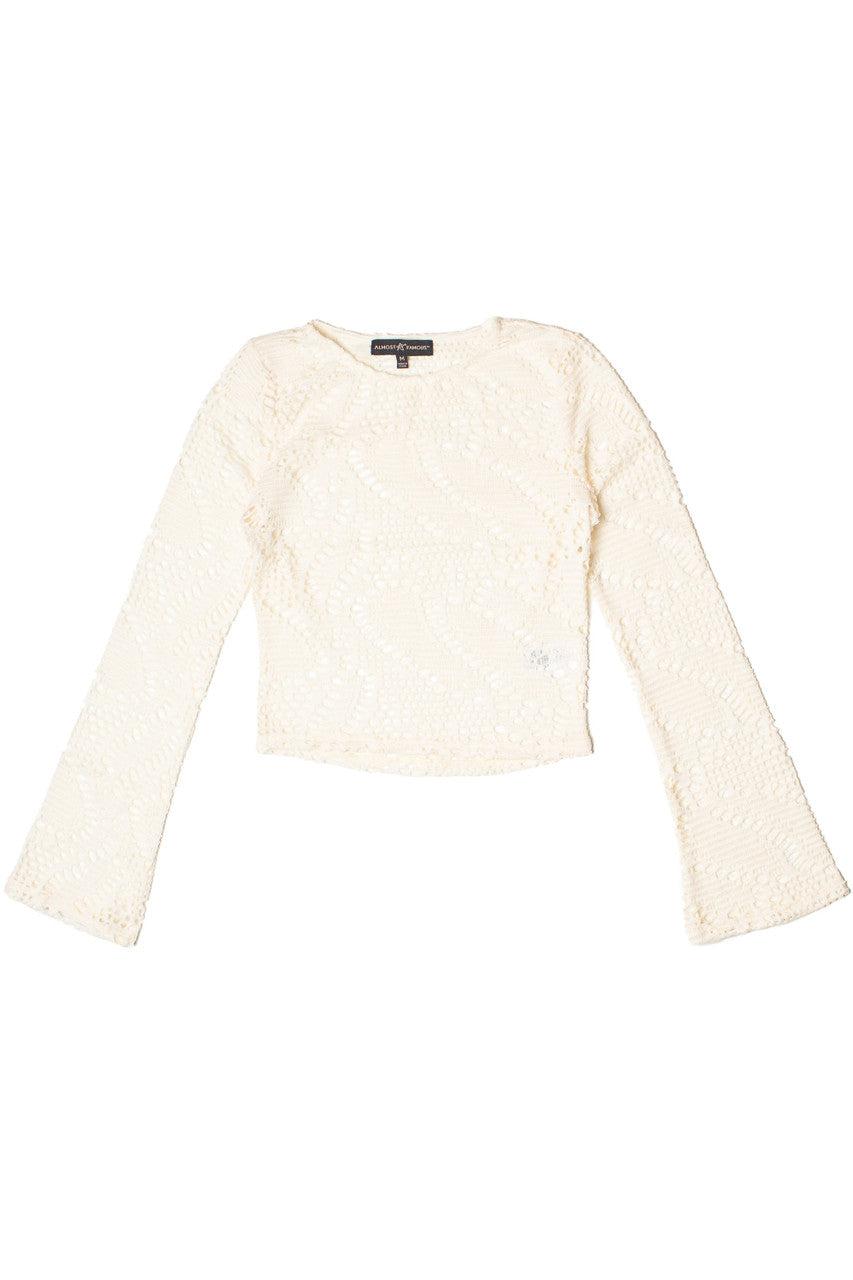 Bell Sleeve Crochet Top Product Image