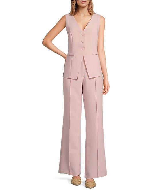 Lucy Paris Tara Wide-Leg Pintuck Detail Coordinating Pants Product Image