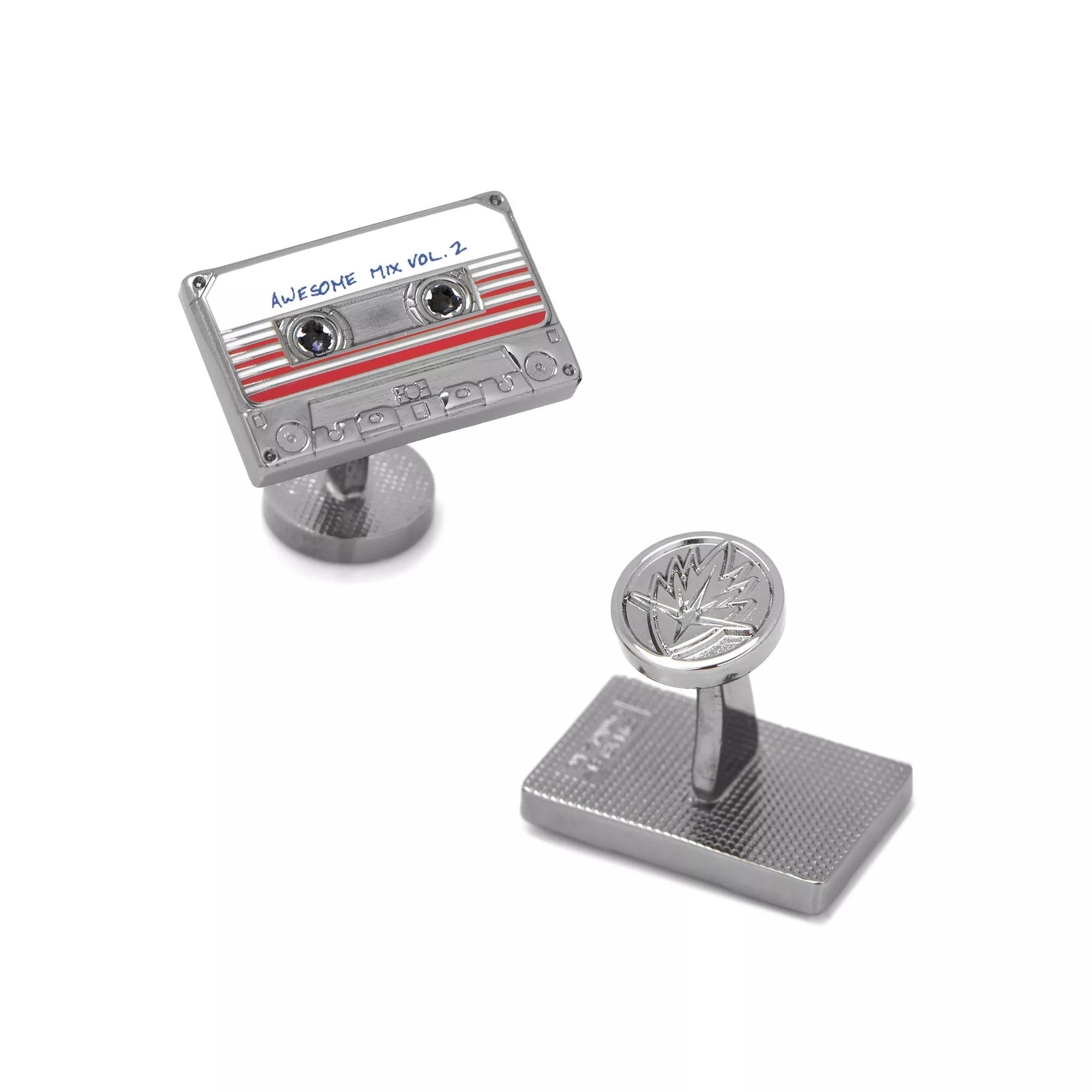 Men's Marvel Awesome Mix Tape No 2 Cuff Links, Silver Product Image