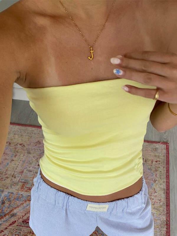 Striped Slim Bandeau Top Product Image
