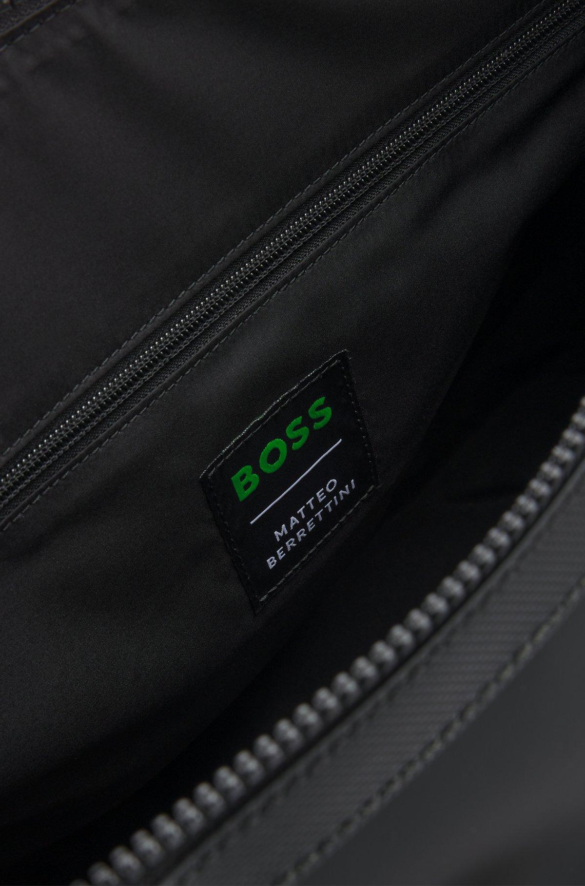 BOSS x Matteo Berrettini  Faux-leather holdall with contrast logo Product Image