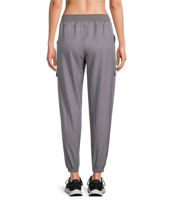 Kinesis Woven Elastic Cinched Cuff Ribbed Waistband Flap Pocket Ankle Joggers Product Image