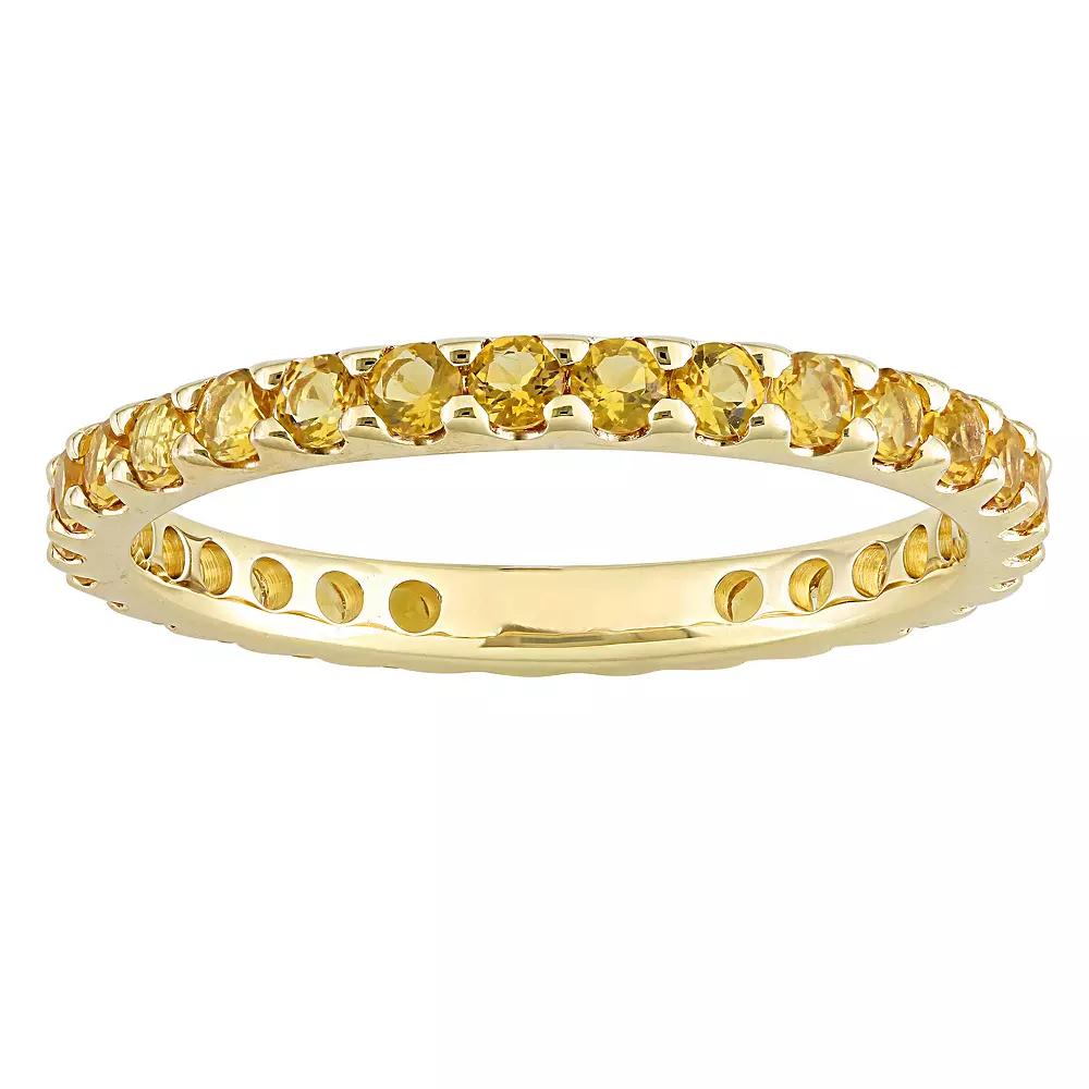 Stella Grace 10k Gold Citrine Eternity Ring, Women's, Size: 9 Product Image