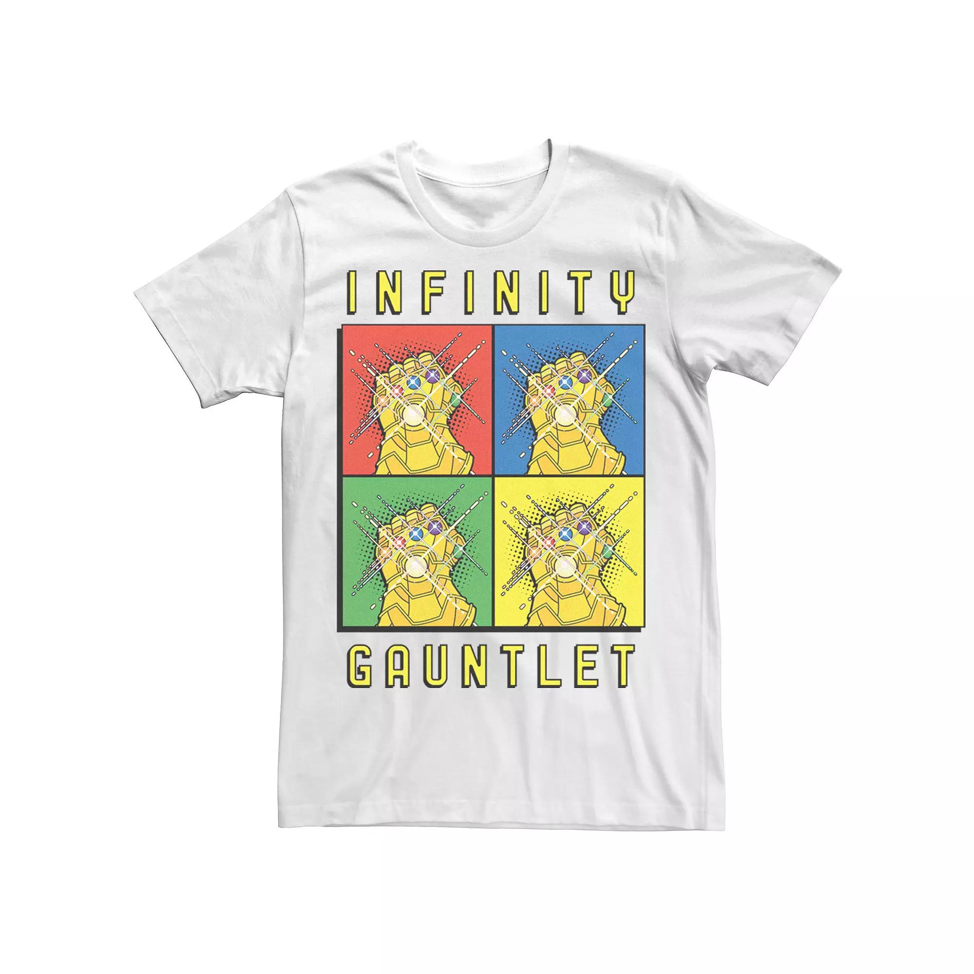 Men's Marvel Avengers Infinity Gauntlet Pop Art Box Up Tee,  Product Image