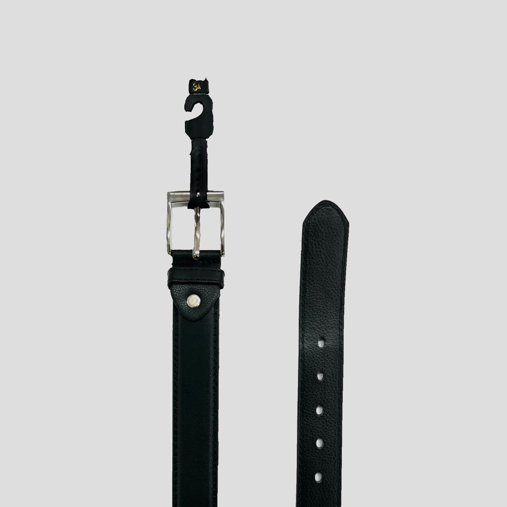 Men's Casual Black Belt (Size 30 - 52) Male Product Image