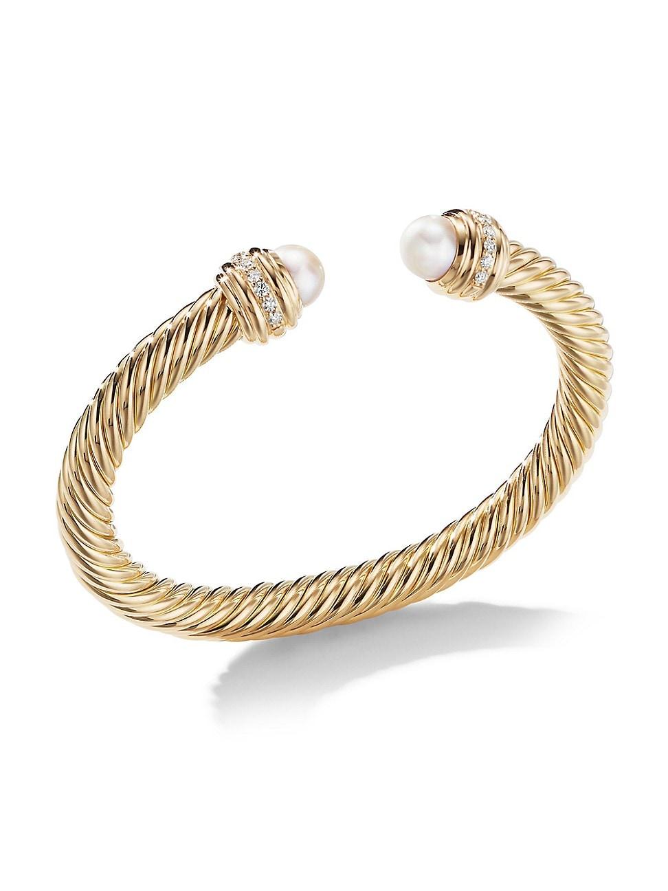 Womens Classic Cablespira Bracelet in 18K Yellow Gold Product Image