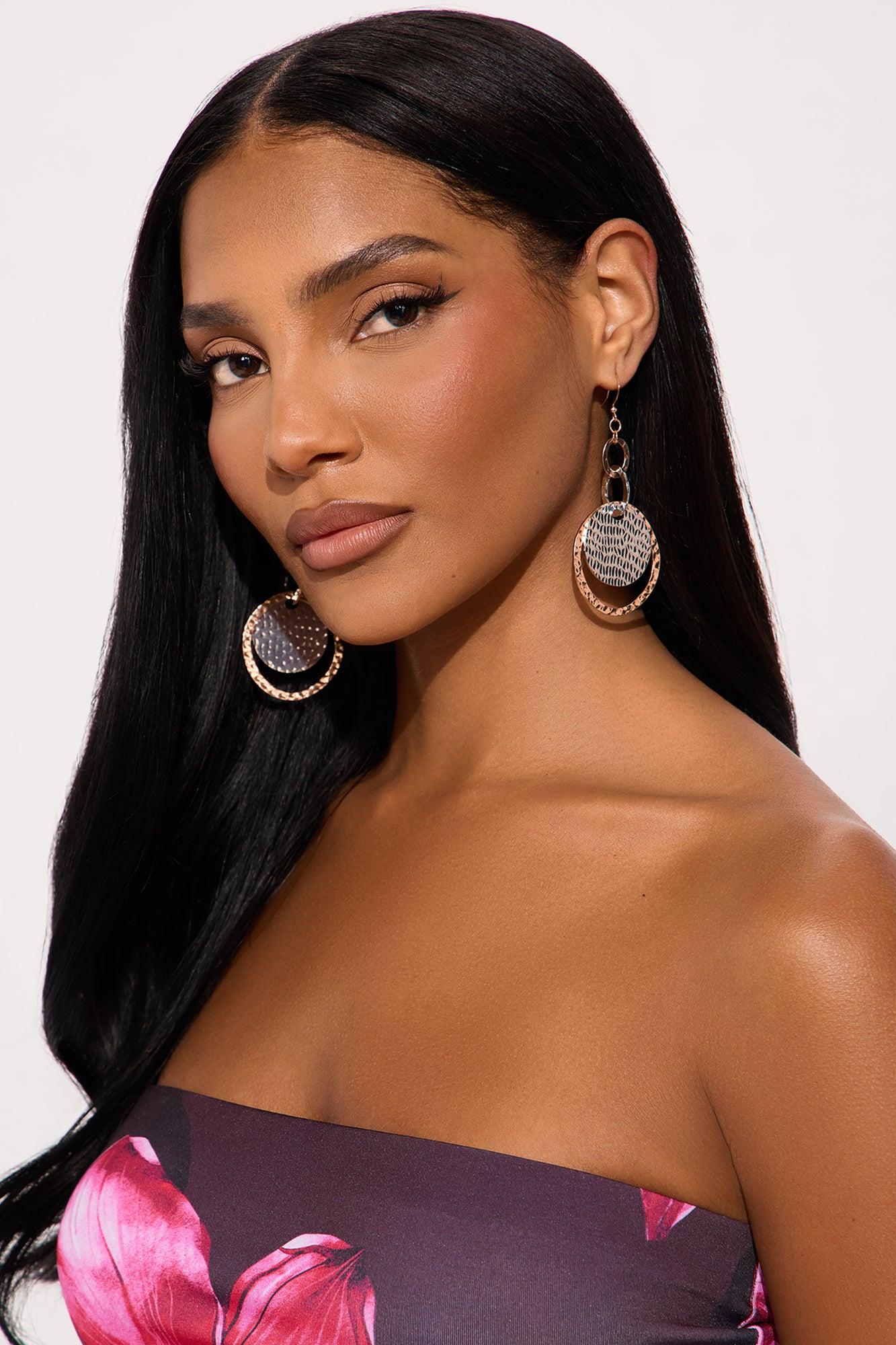 Glow Getter Drop Statement Earrings - Multi Color Female Product Image