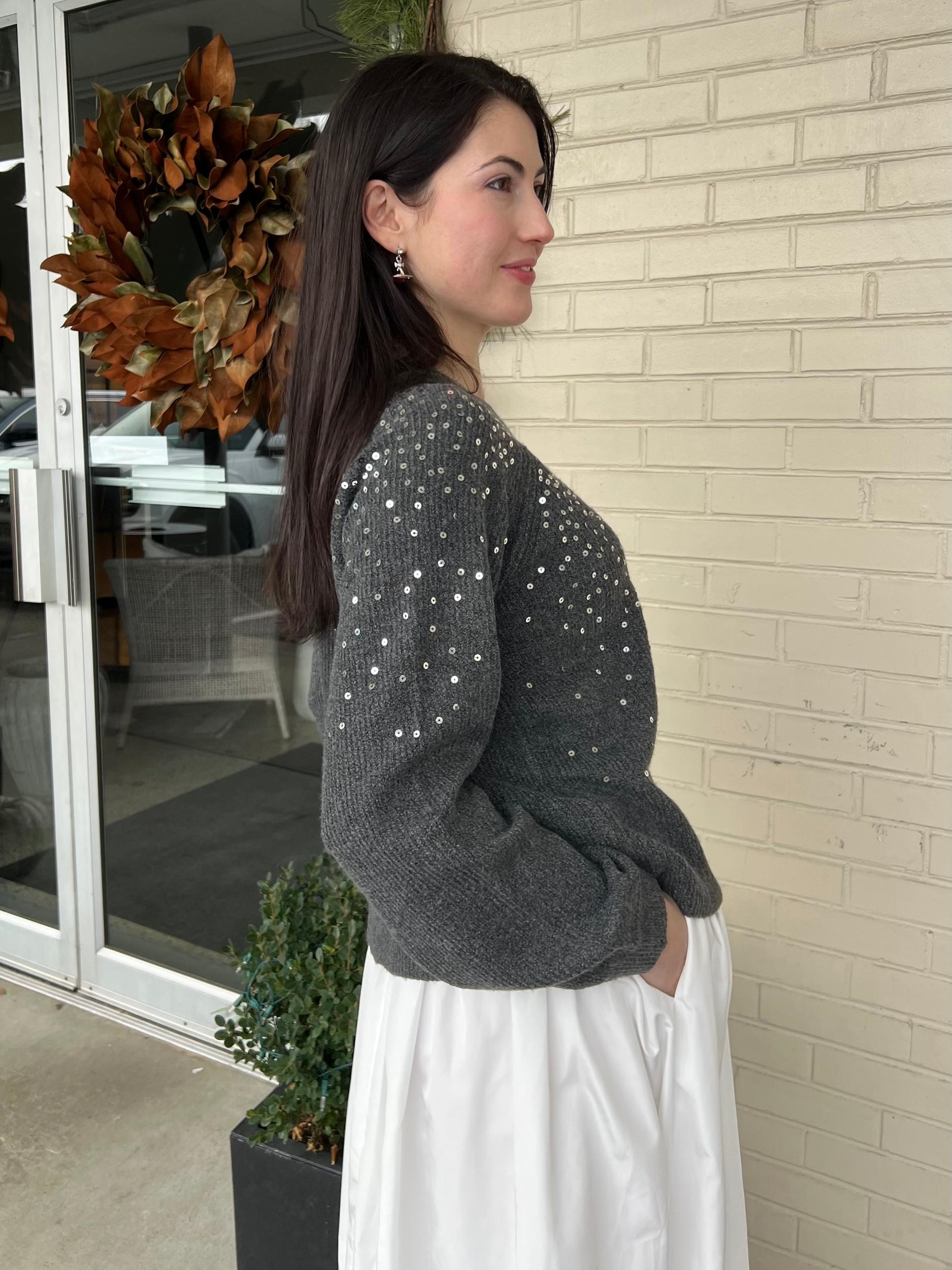 Sparks Fly Sequin Crewneck Sweater Product Image