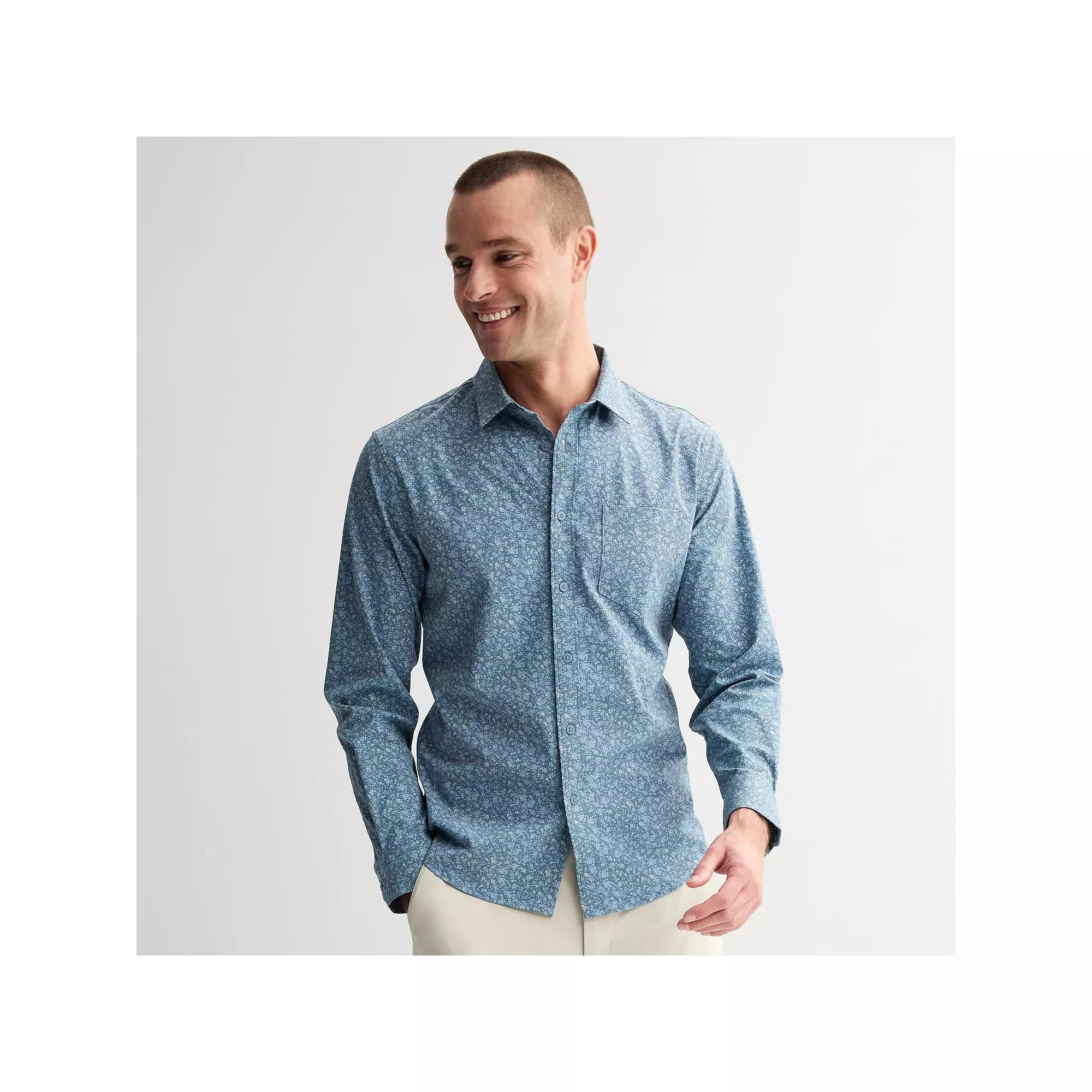 Men's FLX Slim Performance Untucked-Fit Button Down Long Sleeve Shirt,  Product Image