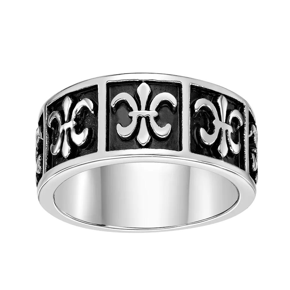 Men's LYNX Stainless Steel Fleur De Lis Ring, Size: 11, Two Tone Product Image
