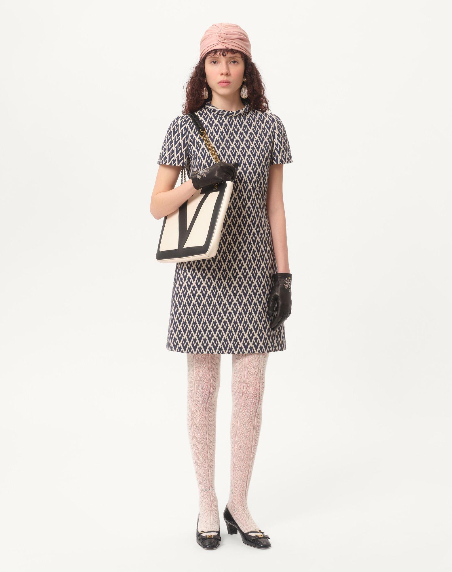 Short Dress In Toute La V Jacquard  Product Image