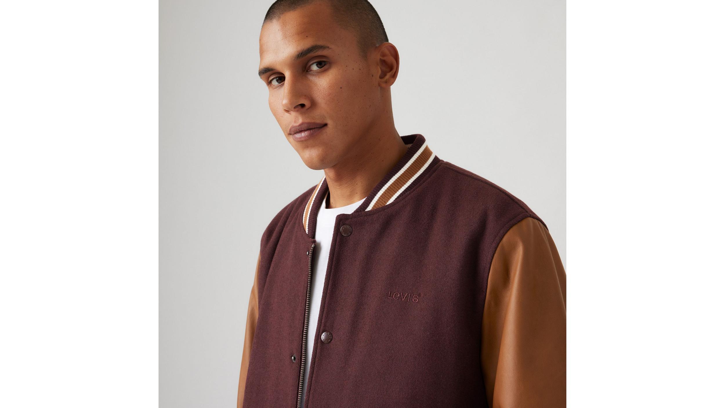 Mixed Media Varsity Jacket Product Image