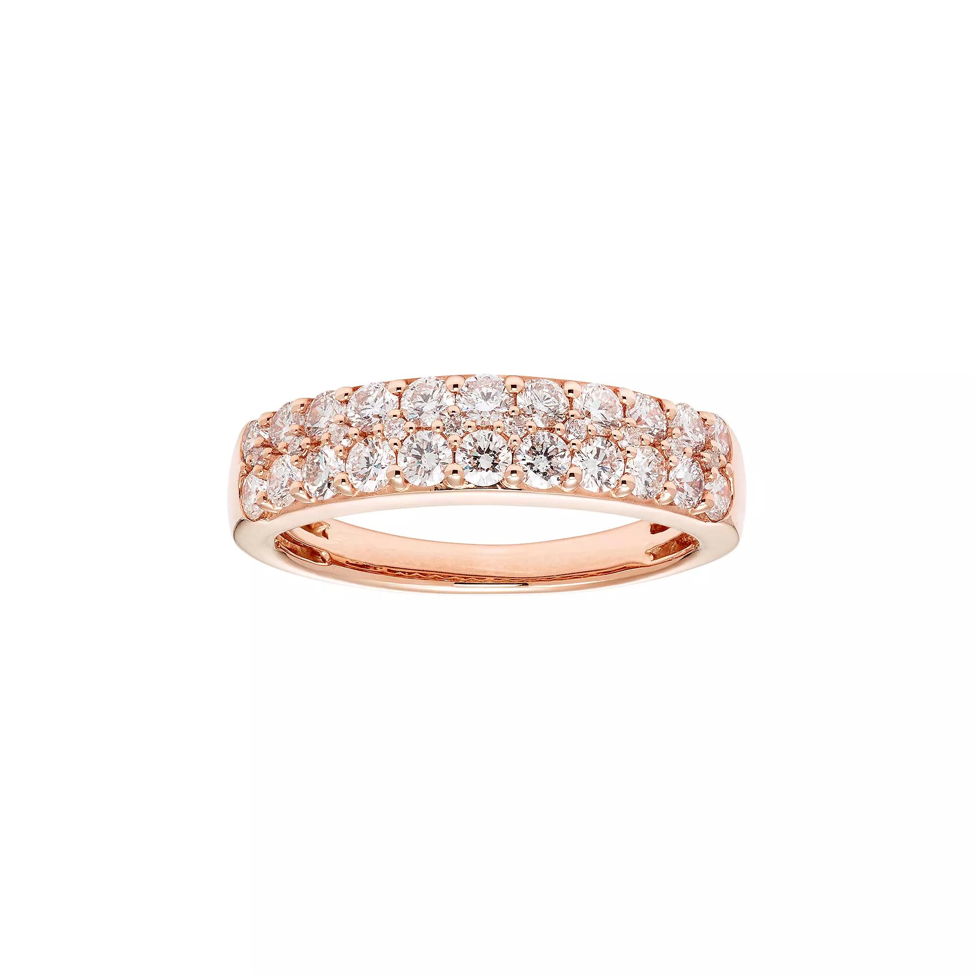 The Regal Collection 14k Gold 1 Carat T.W. IGL Certified Diamond Pave Wedding Band, Women's, Size: 8, White Product Image