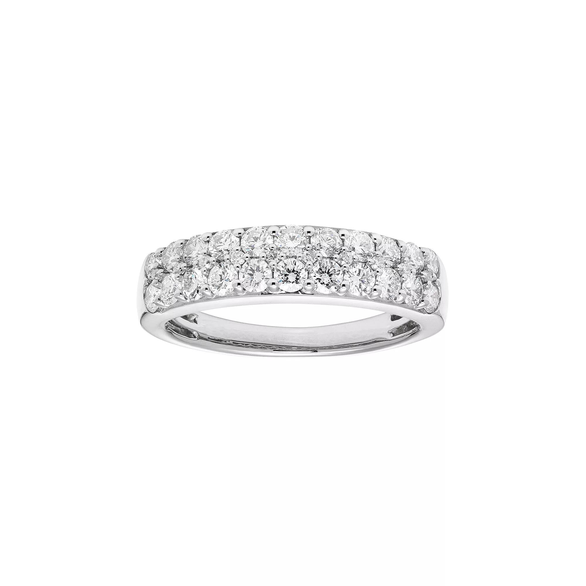 The Regal Collection 14k Gold 1 Carat T.W. IGL Certified Diamond Pave Wedding Band, Women's, Size: 8, White Product Image