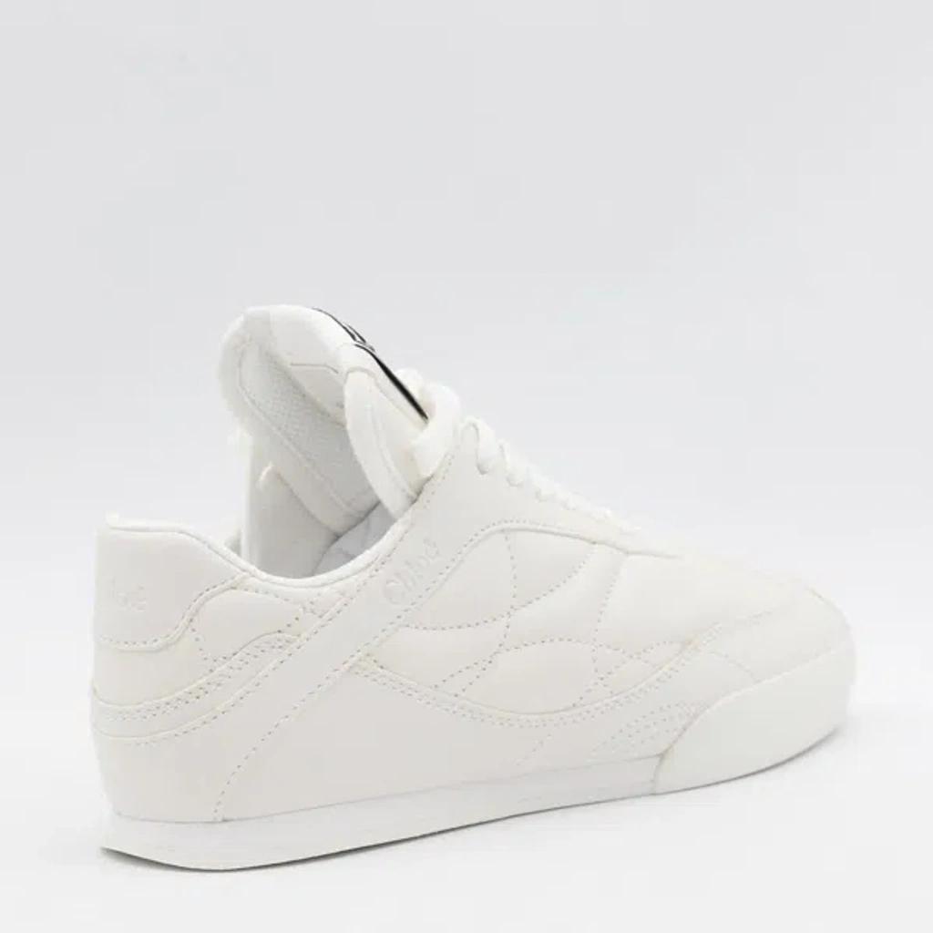 CHLOÉ Womens Chloe Kick Brand-patch Leather Low-top Trainers In White Product Image