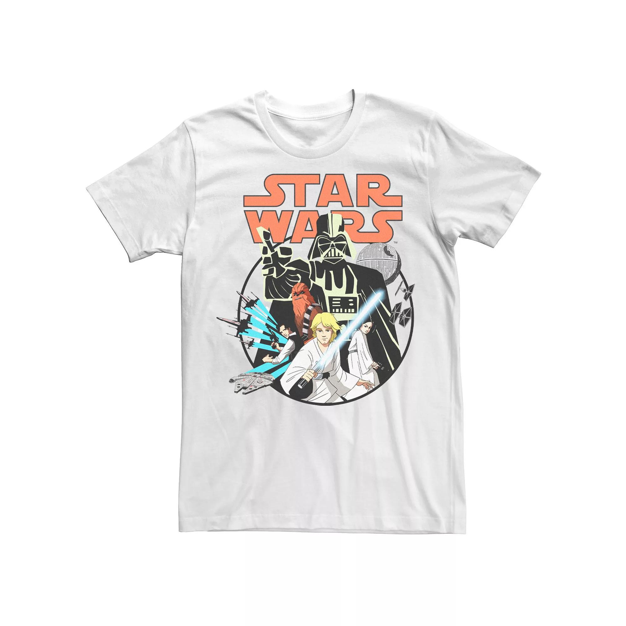 Big & Tall Star Wars Paper Cut Group Tee, Men's,  Product Image