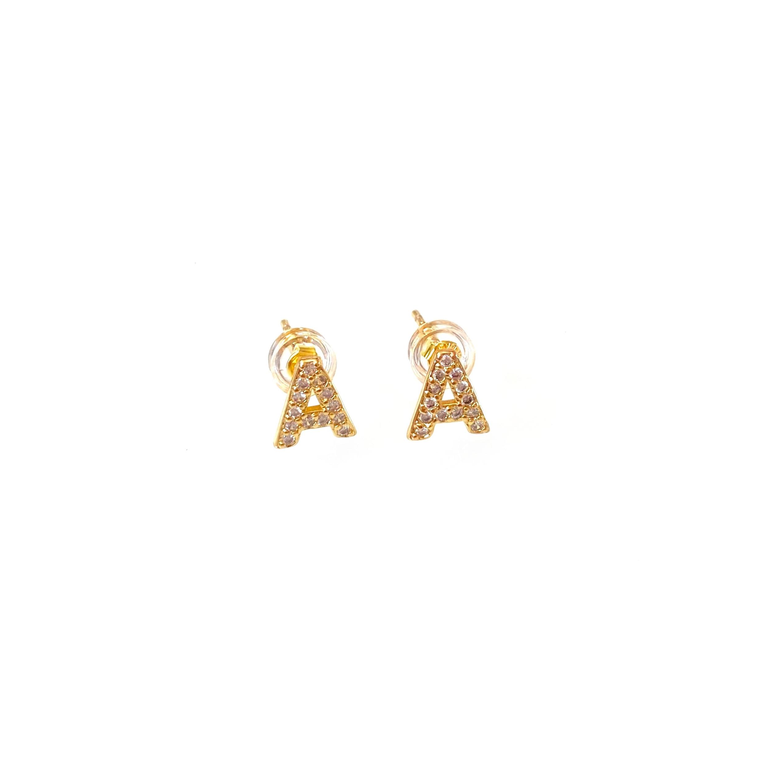 Gold Initial Studs Product Image