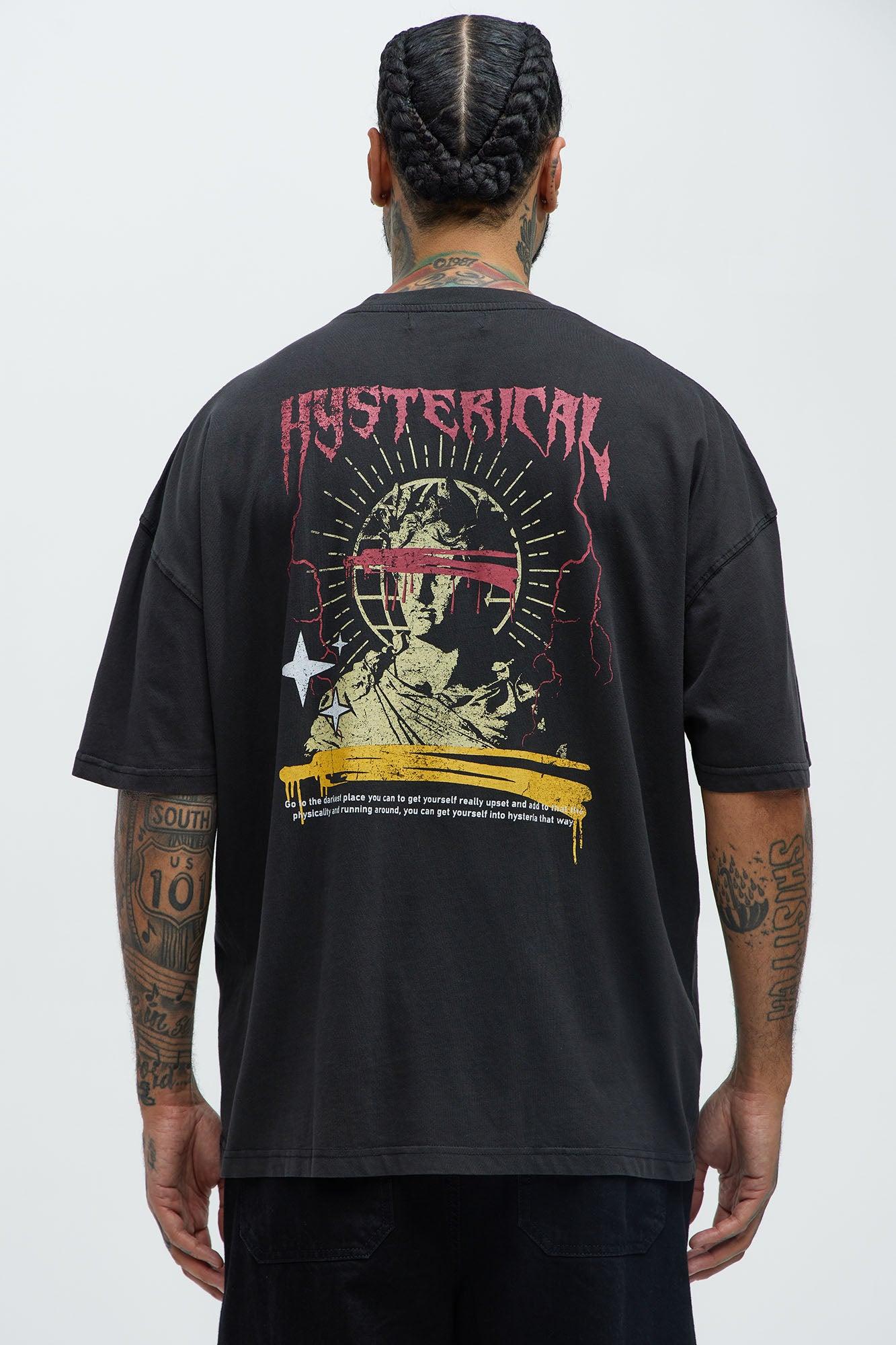 Hysterical Oversized Short Sleeve Tee - Black Product Image