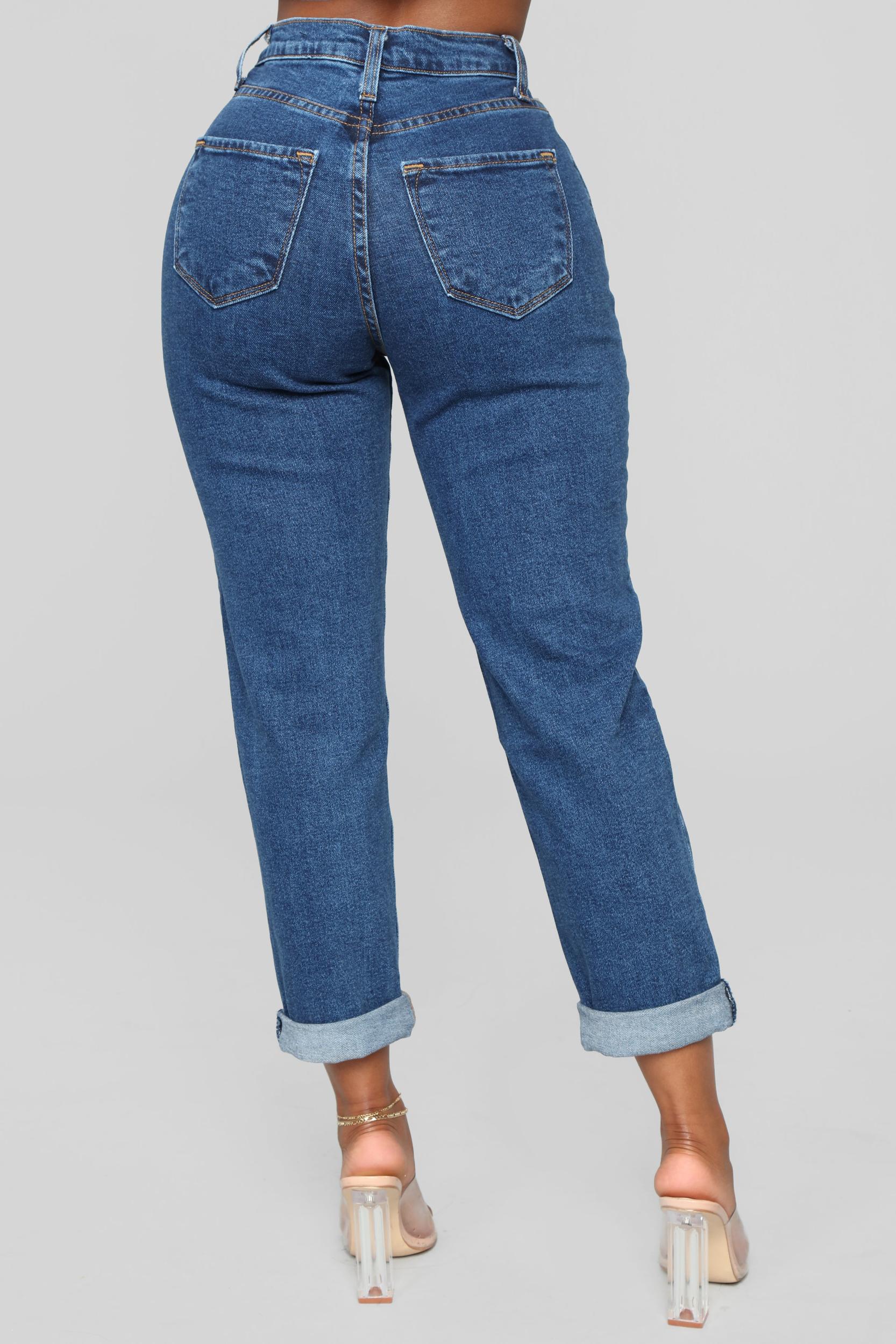 I Got It From My Mama Jeans - Dark Denim Product Image