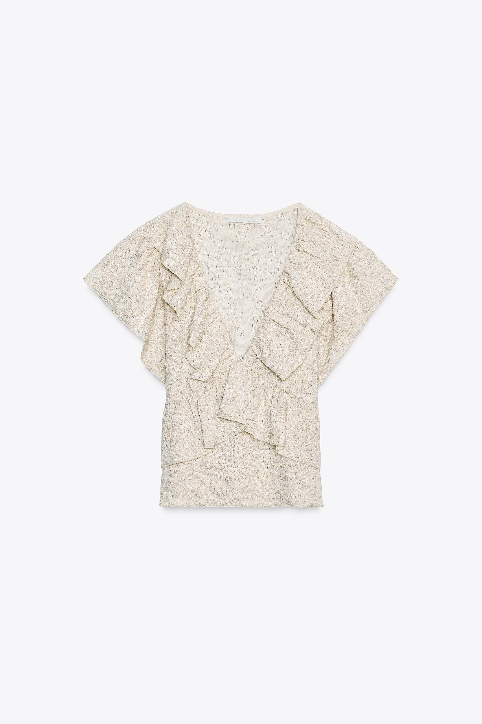 METALLIC THREAD JACQUARD TOP Product Image