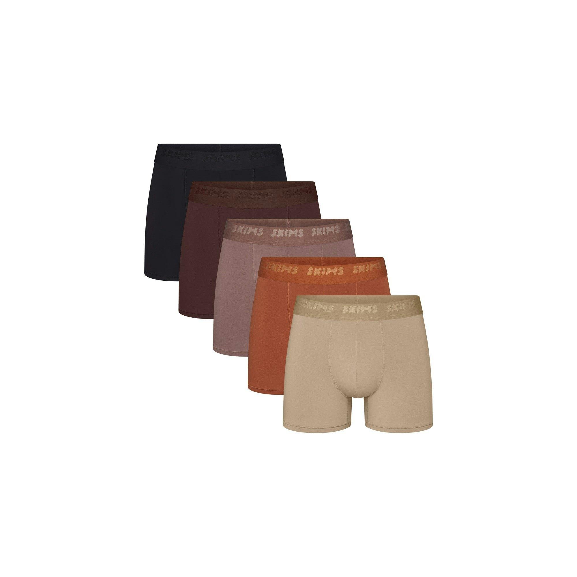 SKIMS STRETCH MENS 5" BOXER BRIEF 5-PACK | OBSIDIAN Product Image