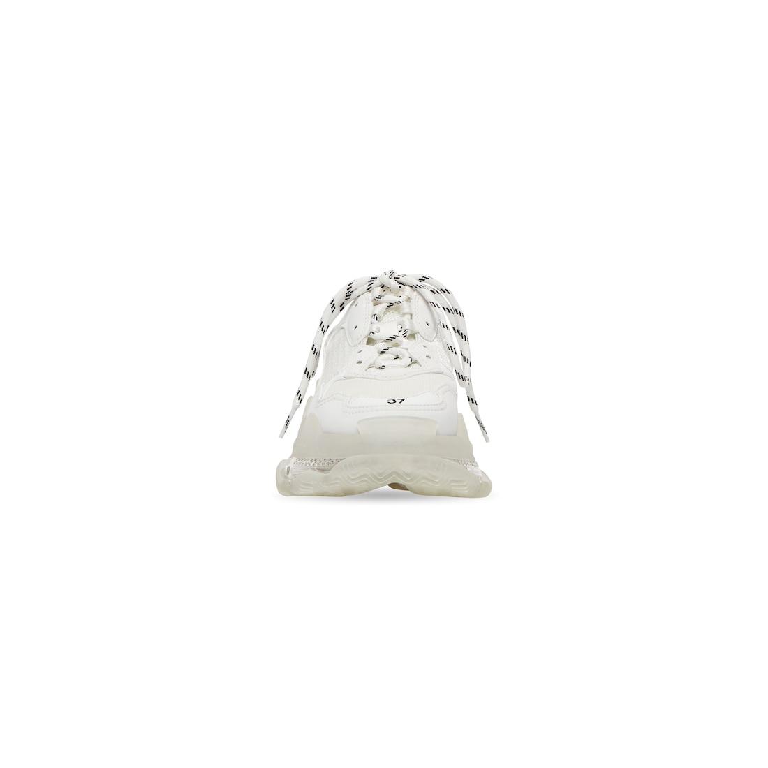 Women's Triple S Clear Sole Sneaker  in White Product Image