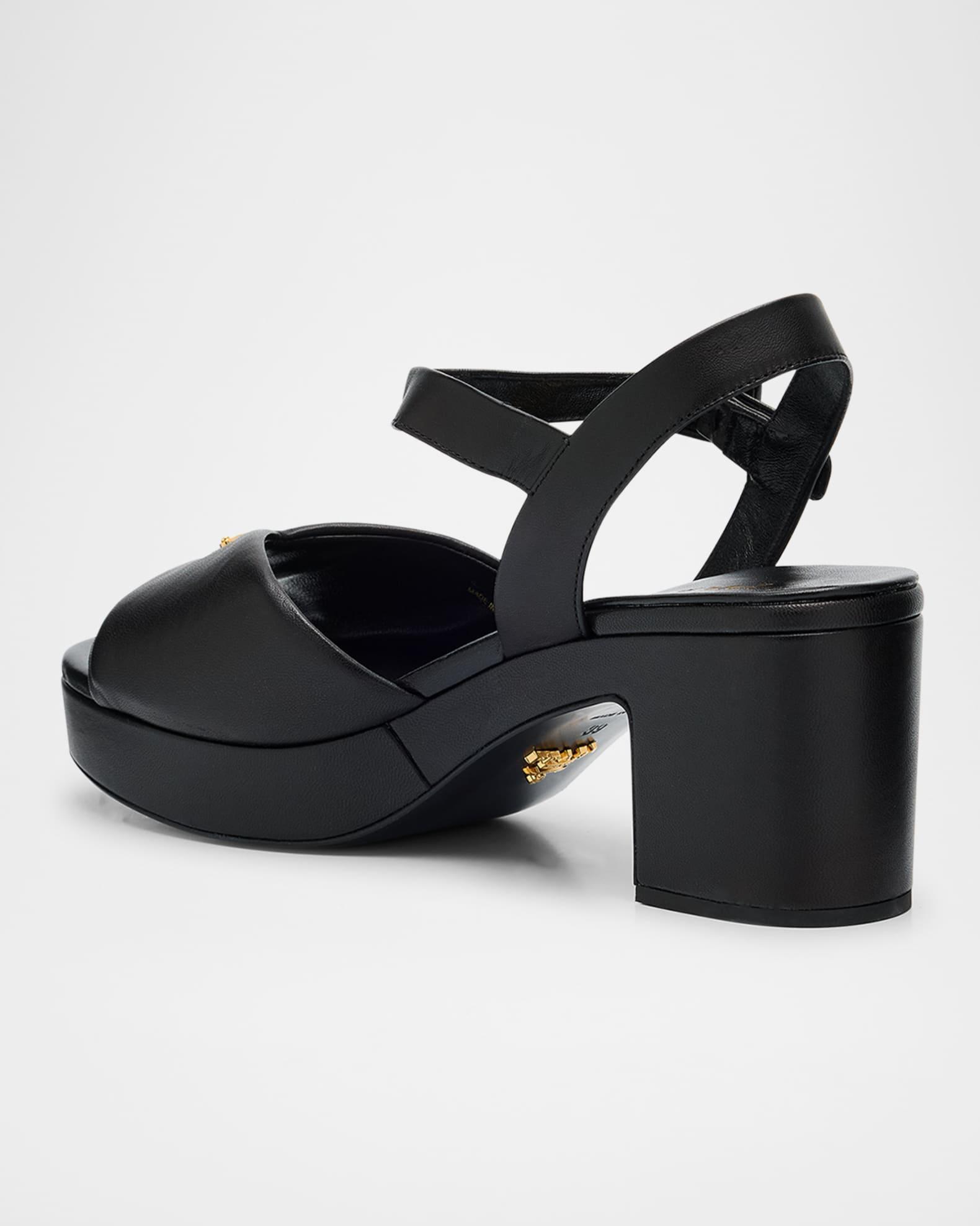 Soft Nappa Ankle Strap Platform Sandals Product Image