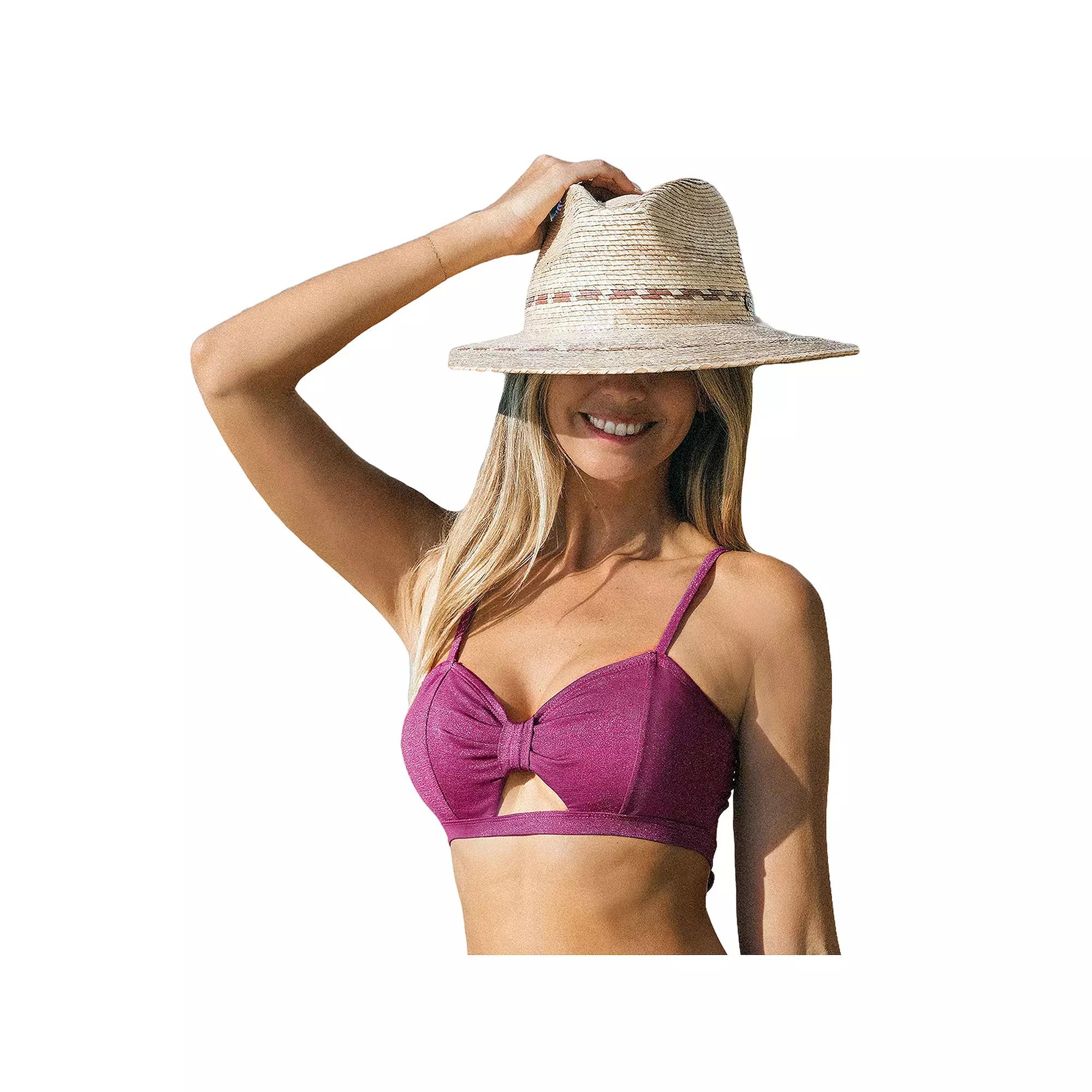 Women's Cupshe Bow & Tie Bikini Top, Size: Large, Purple Product Image
