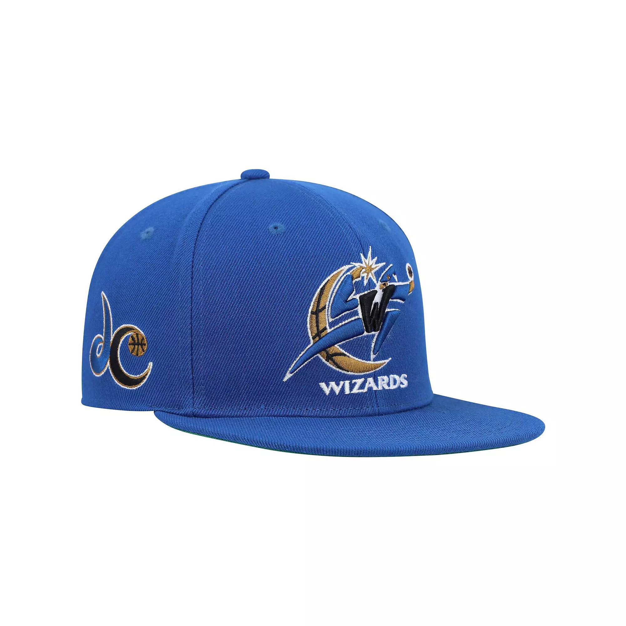 Men's Mitchell & Ness Blue Washington Wizards Hardwood Classics Snapback Hat, Wiz Blue Product Image