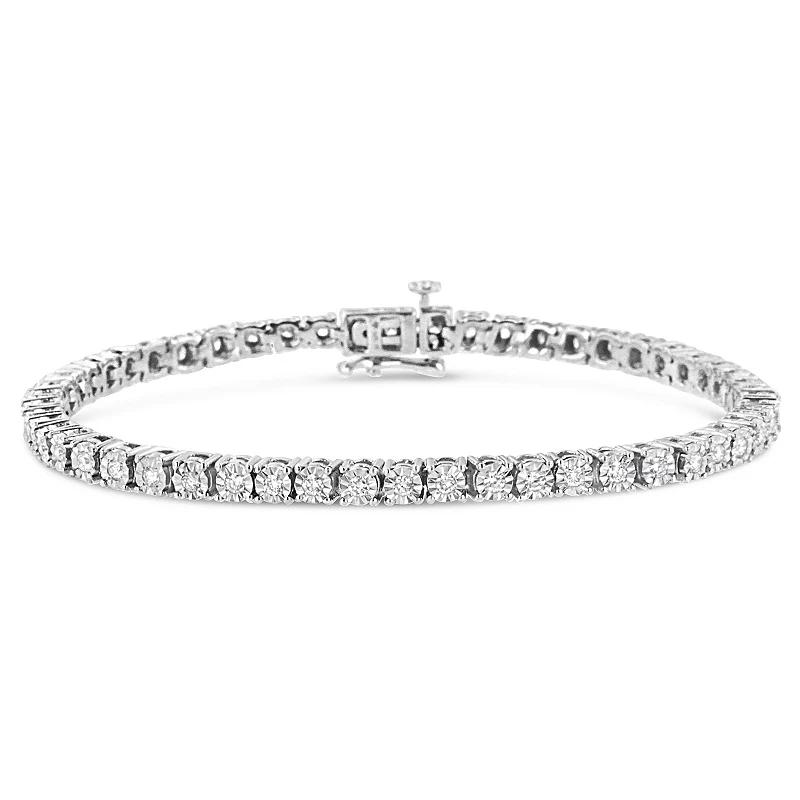 Haus of Brilliance Sterling Silver 1 Carat T.W. Lab-Grown Diamond Tennis Bracelet, Women's,  Product Image