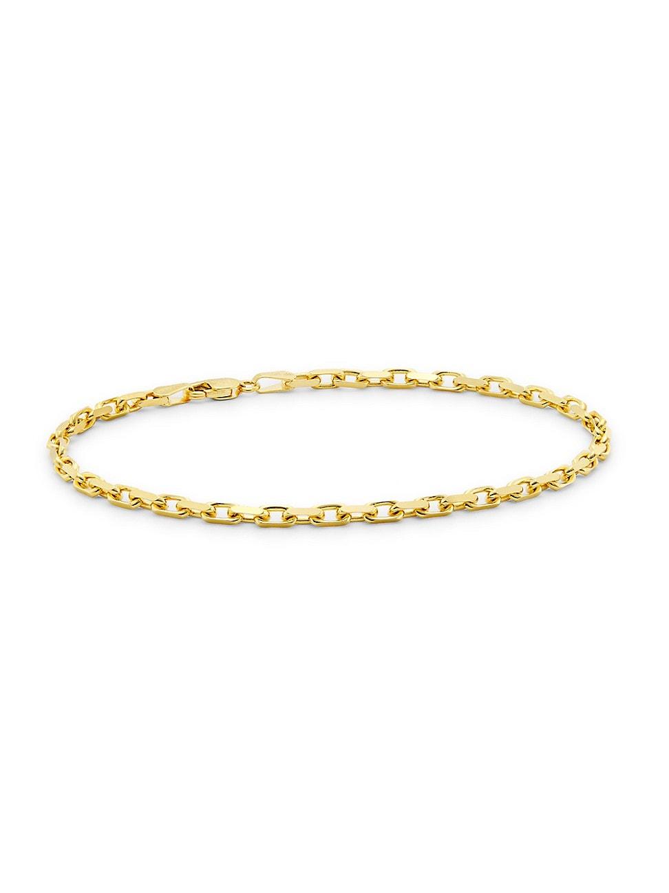 Womens 14K Yellow Gold Cable Chain Bracelet Product Image