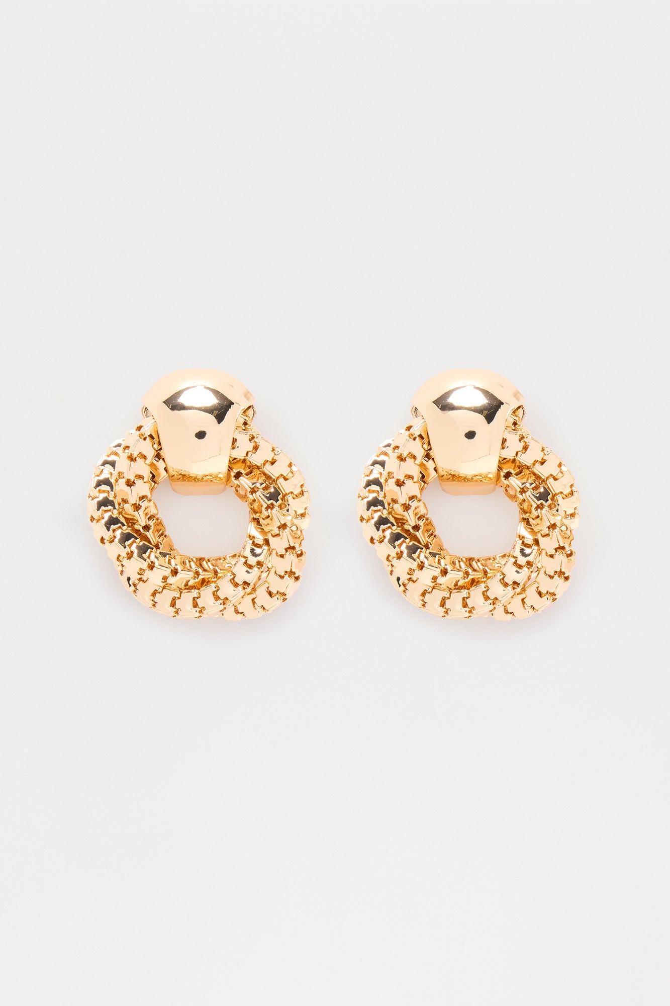 Twisted Love Drop Earrings - Gold Female Product Image