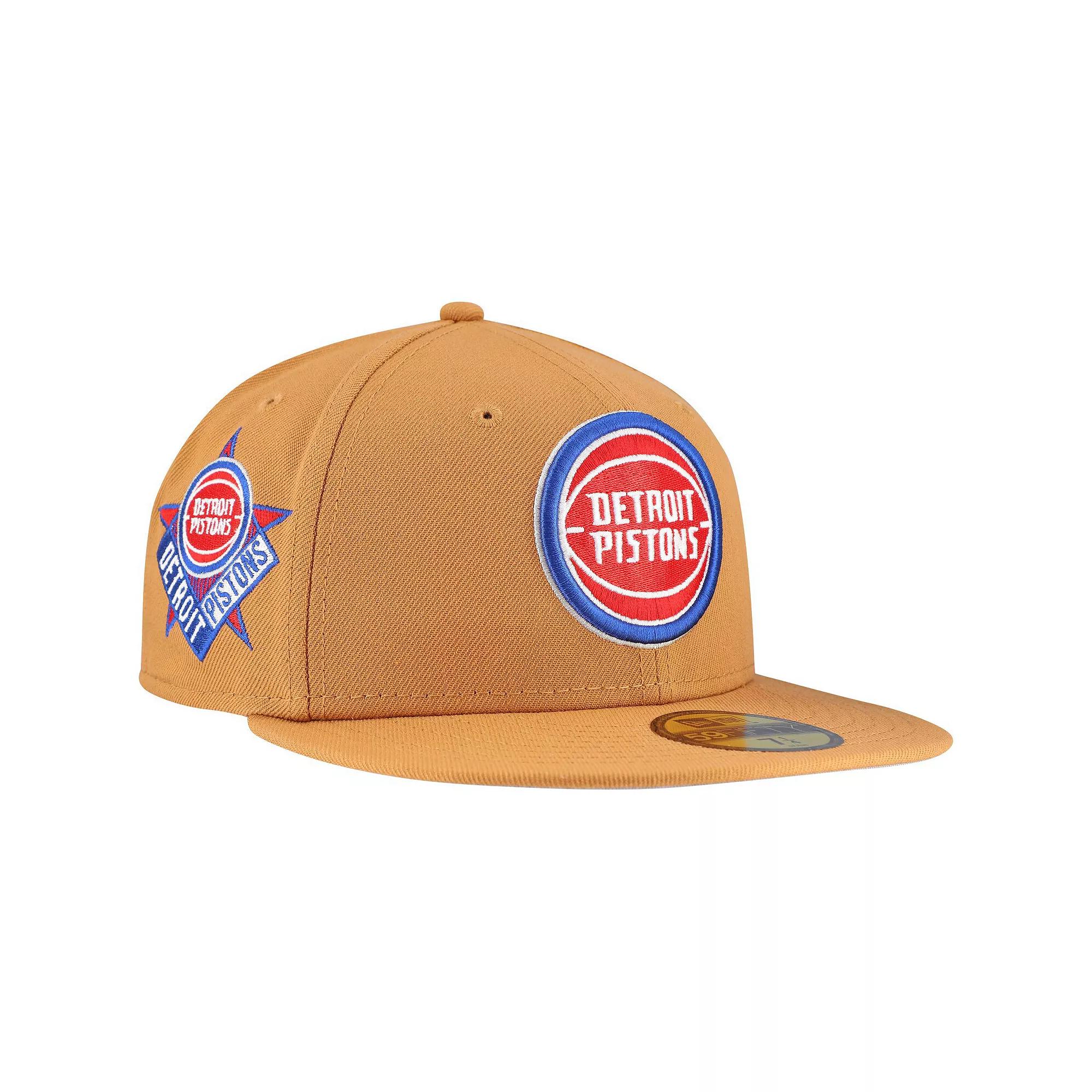 Men's New Era Tan Detroit Pistons Color Pack 59FIFTY Fitted Hat, Size: 7 1/4, Pis Team Product Image