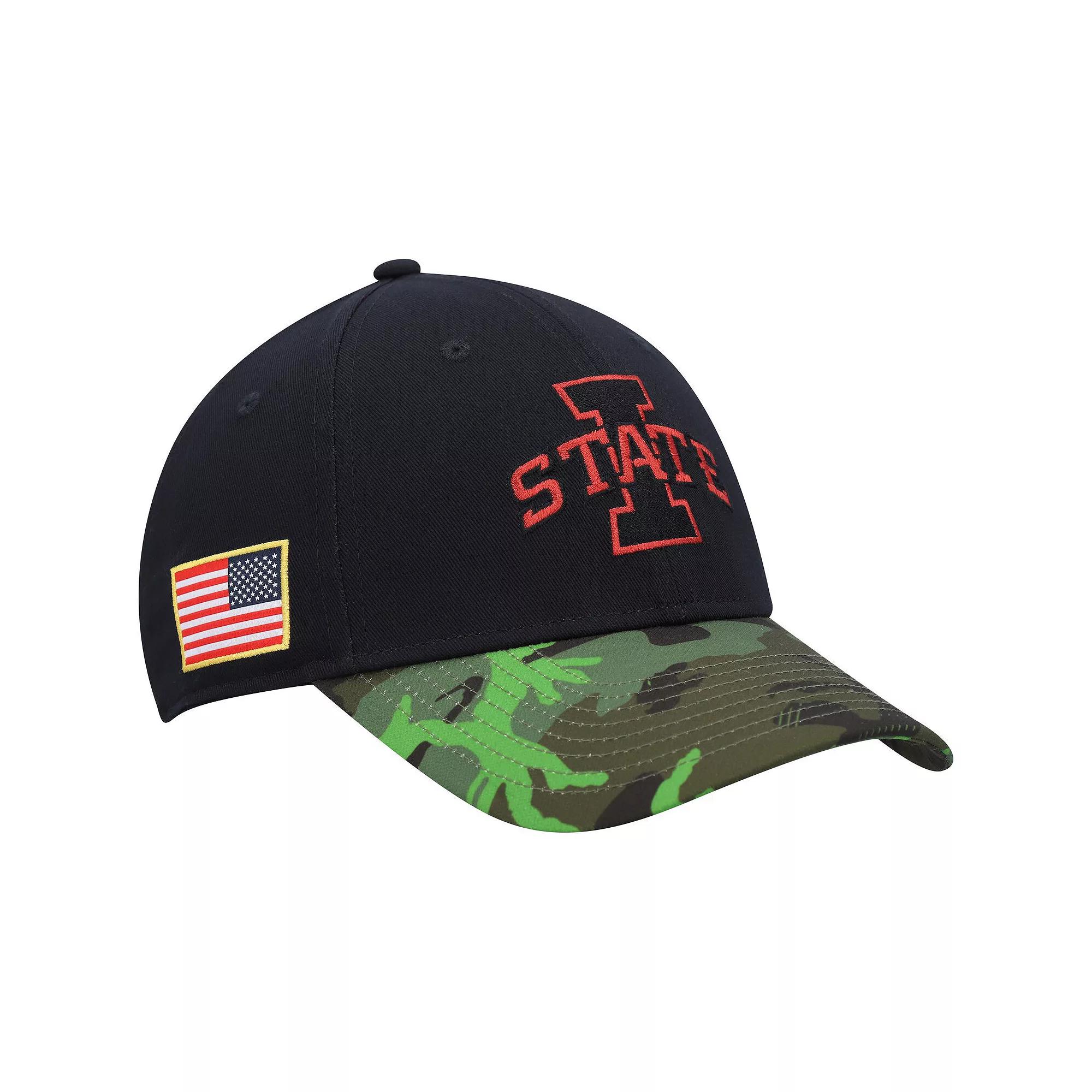 Men's Nike Black/Camo Iowa State Cyclones Veterans Day 2Tone Legacy91 Adjustable Hat Product Image