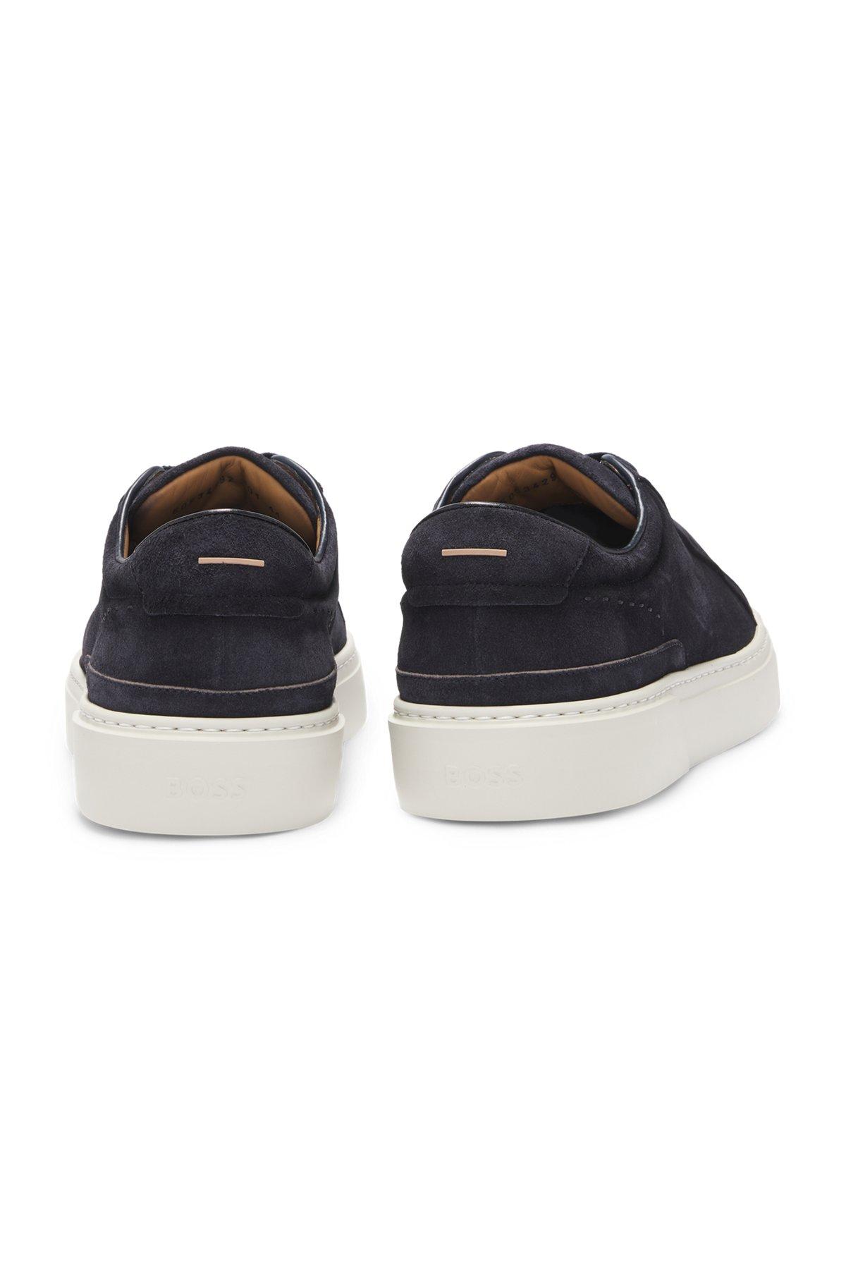 BOSS - Gary low-top trainers in suede - Dark Blue Product Image