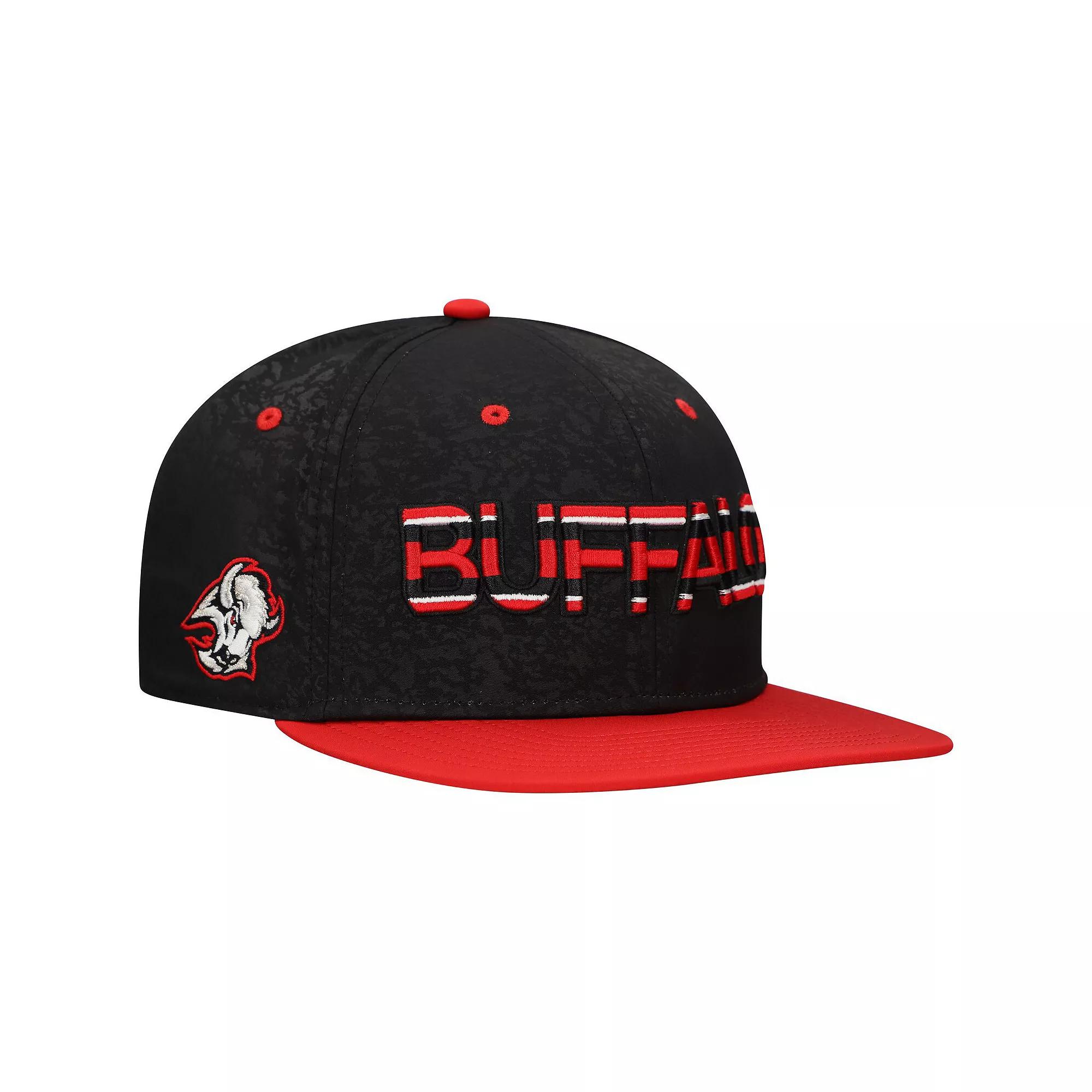 Men's Fanatics Black/Red Buffalo Sabres Alternate Logo Snapback Hat Product Image