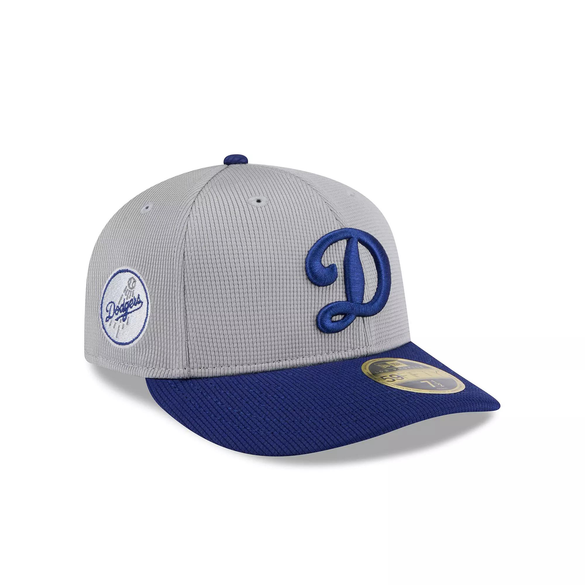 Men's New Era  Gray/Royal Los Angeles Dodgers 2025 Batting Practice Low Profile 59FIFTY Fitted Hat, Size: 7 1/4, Grey Product Image