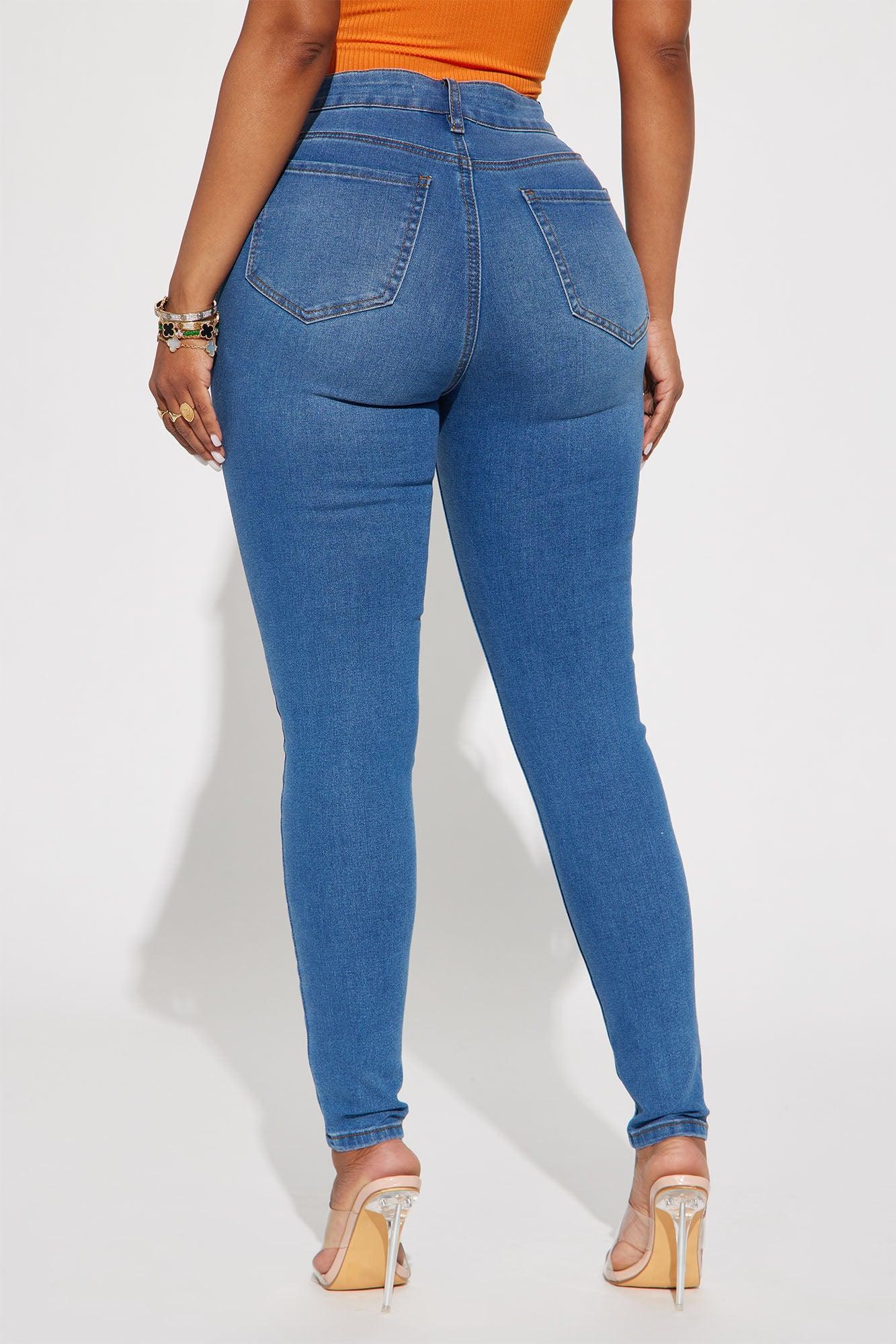 Vibe Check Curvy Stretch Skinny Jeans - Medium Wash Product Image