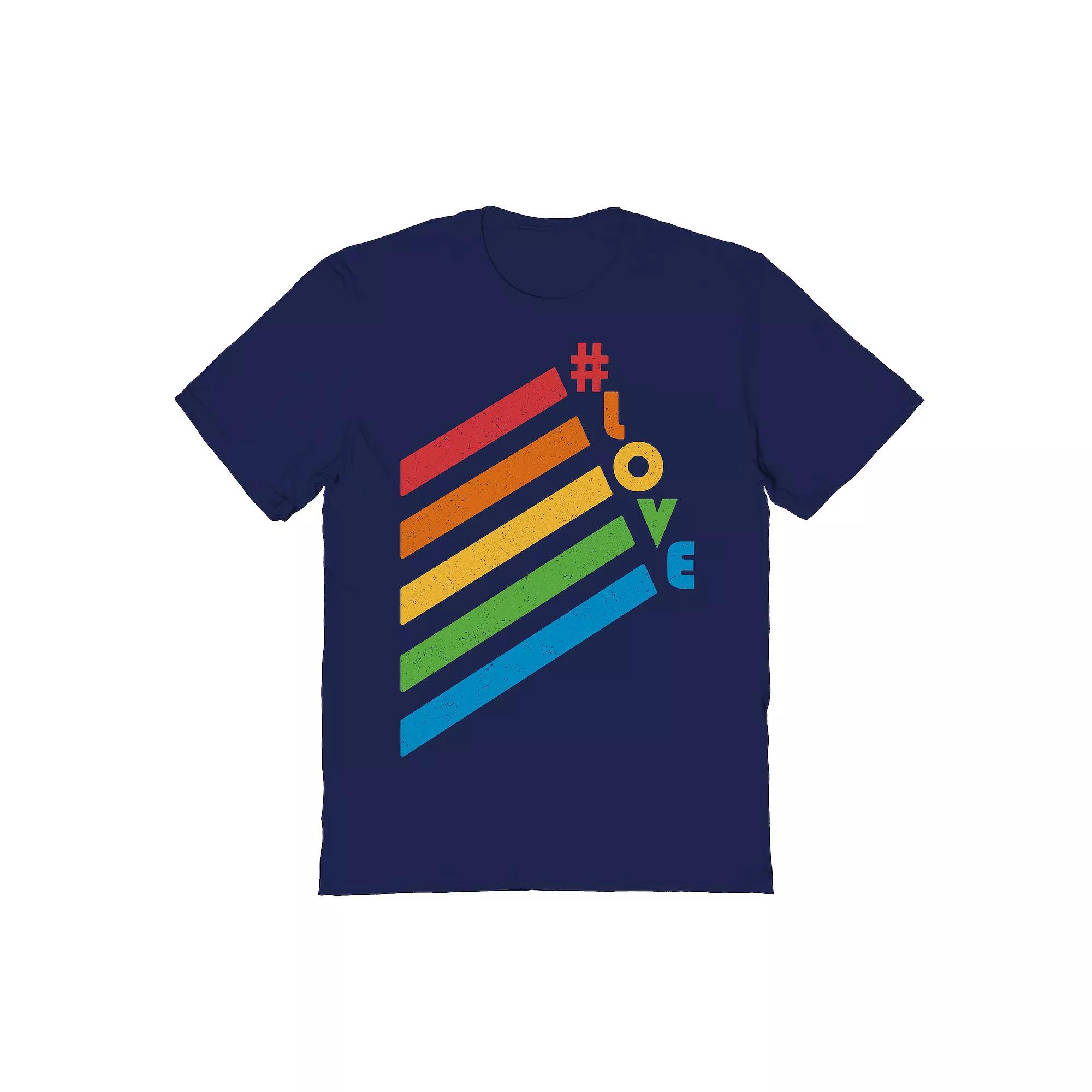 Men's COLAB89 by Threadless LOVE Pride Graphic Tee, Size: Medium, Blue Product Image